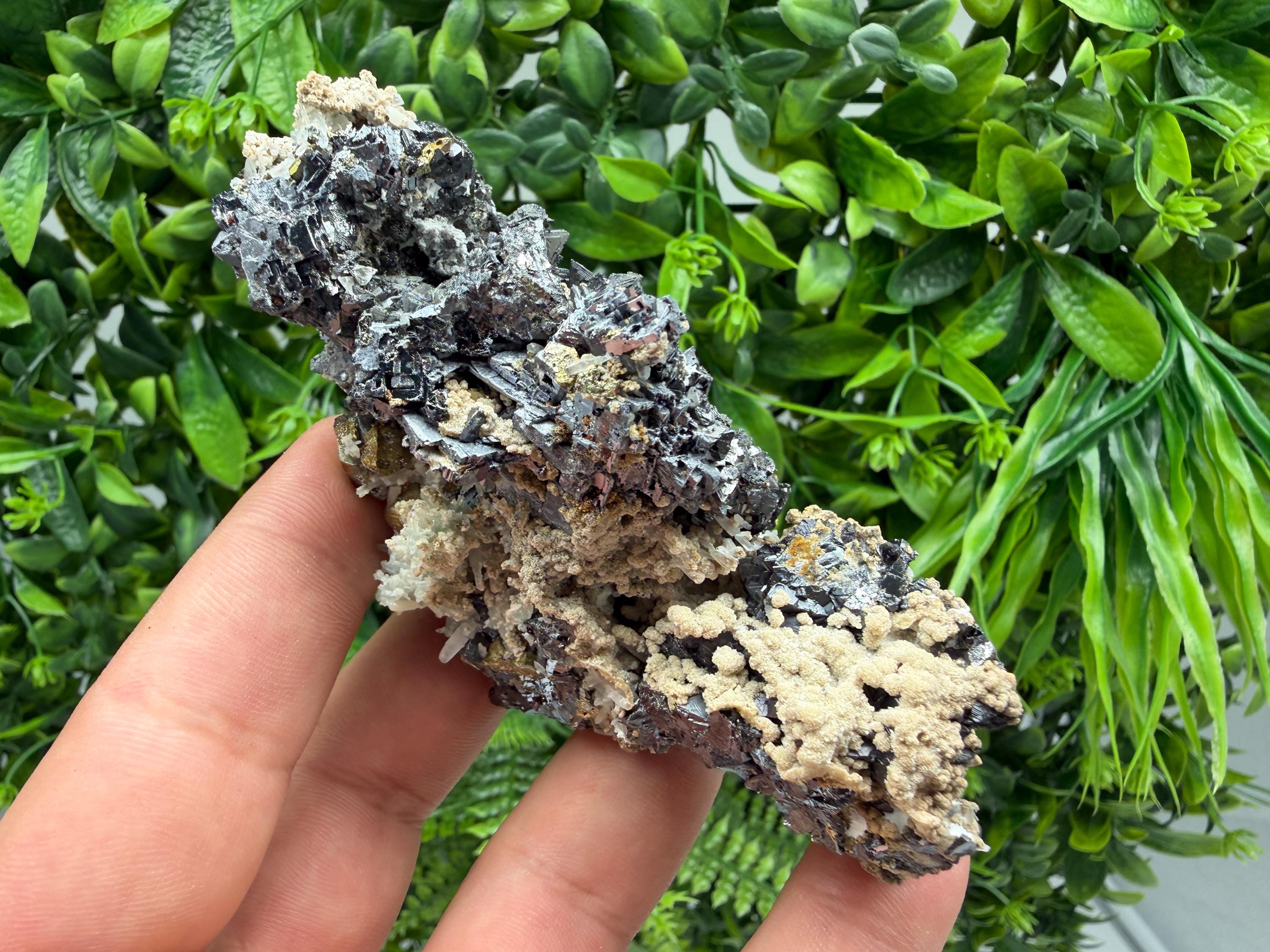 Wonderful Sphalerite Chalcopyrite on  Quartz whit Galena feom 9 th September mine,Bulgaria,natural,collection mineral specimen,gift