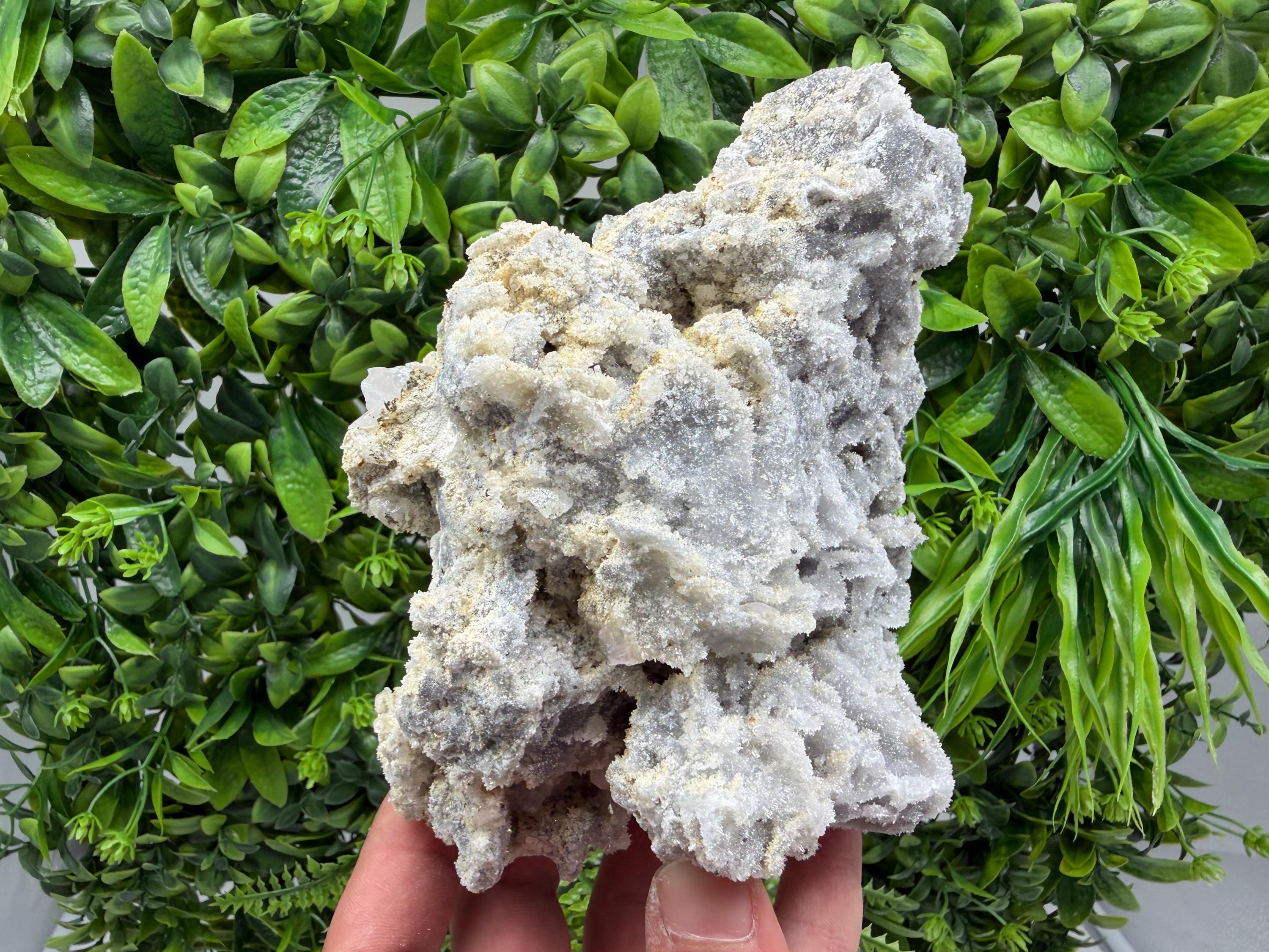 Chalcedony Quartz Cluster with Chlorite - Bulgaria Mineral Specimen