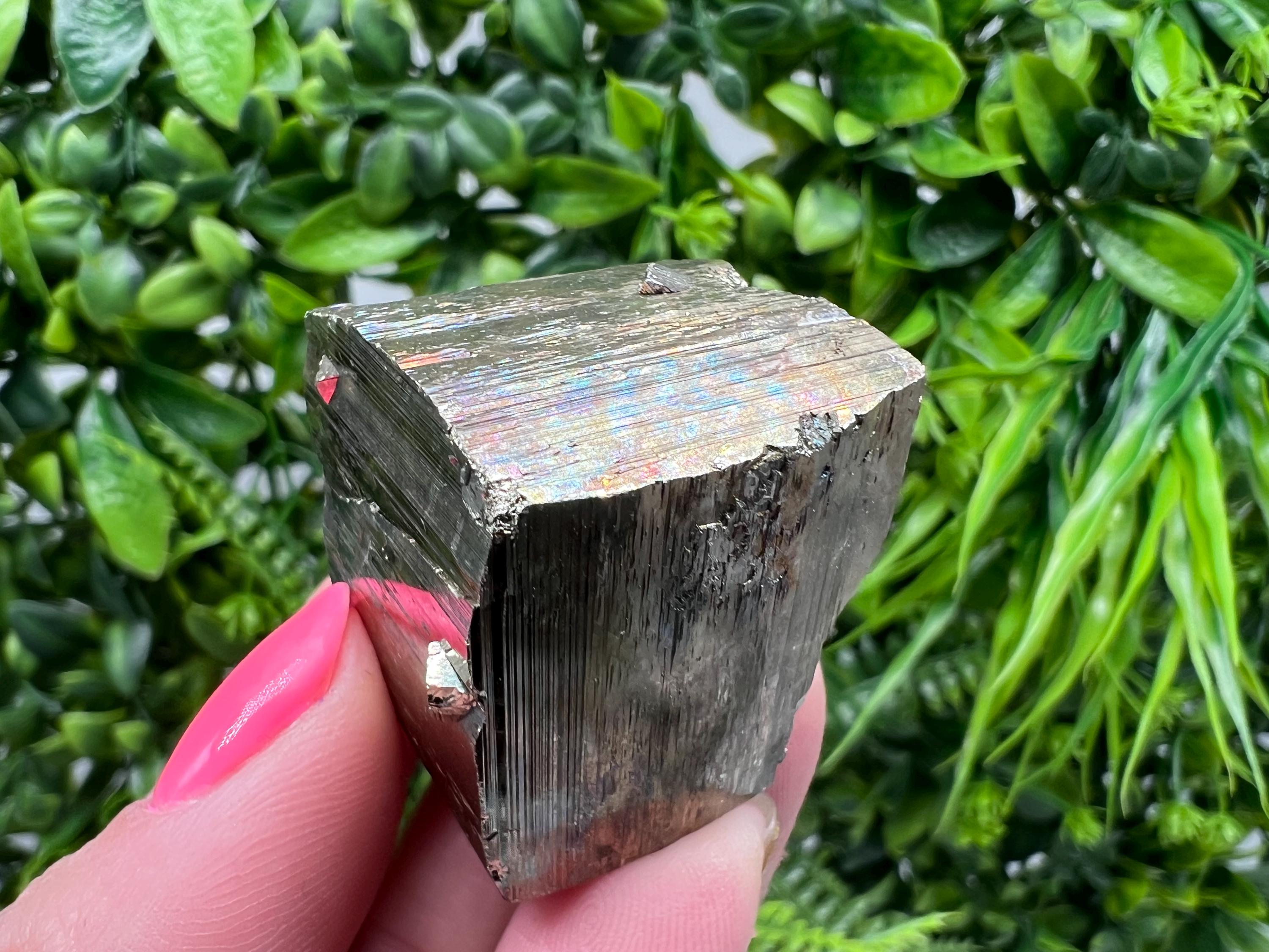 Wonderful Rainbow Pyrite whit Calcite,natural minerals souvenir Crystal,collection stone,rare minerals,home decor,Borieva Bulgaria