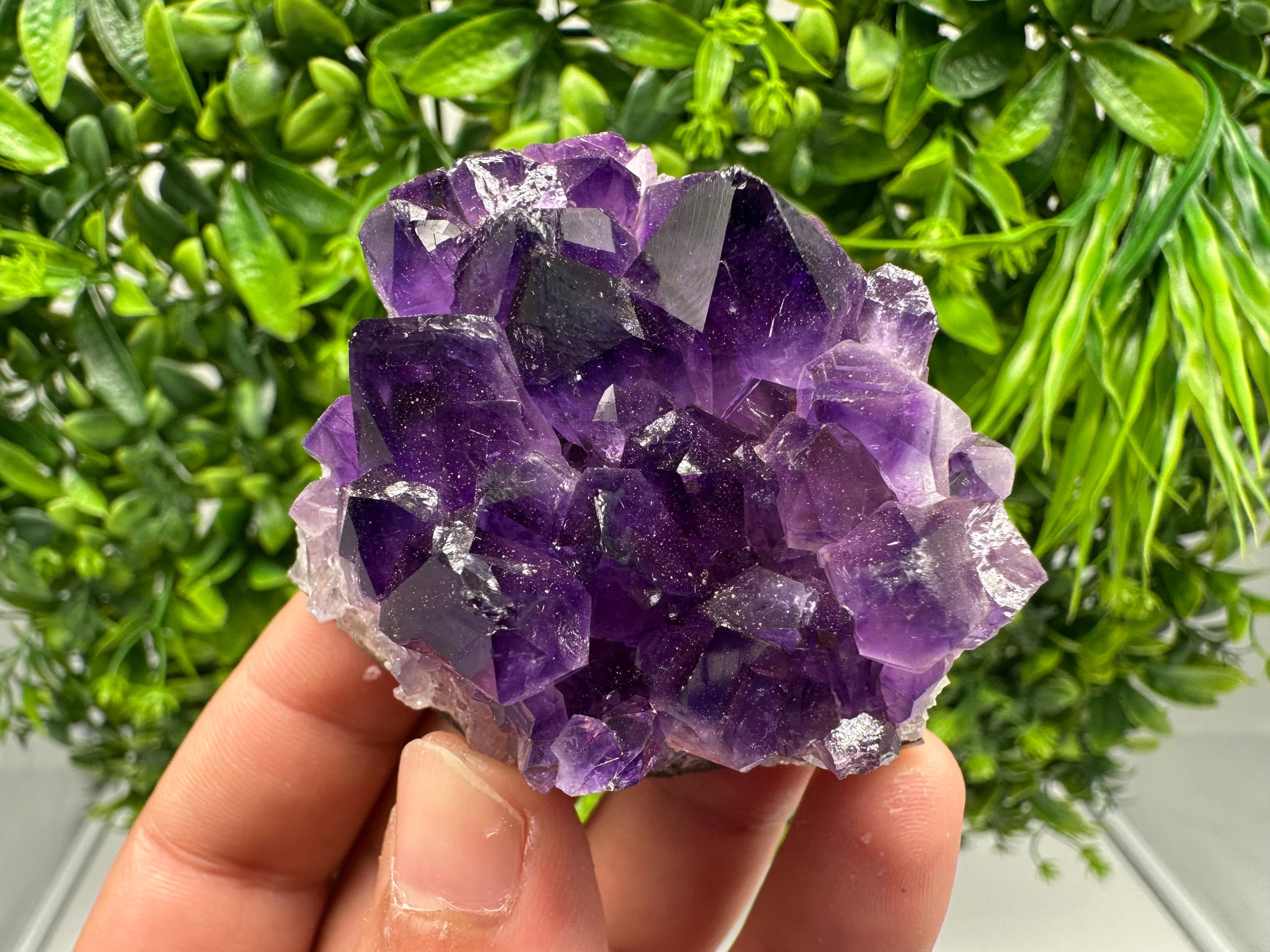 Uruguay Amethyst Cluster, Natural Purple Quartz Crystal, Home Decor