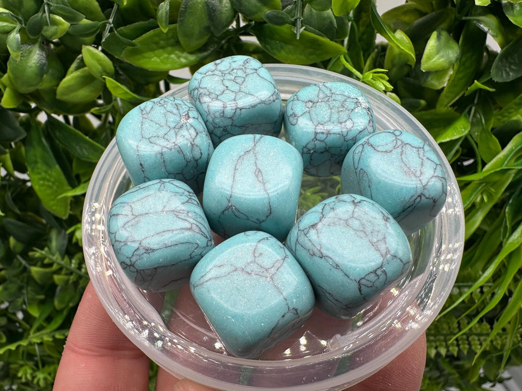 Synthetic Turquoise Tumbled Stone: Polished Reiki Healing Crystal