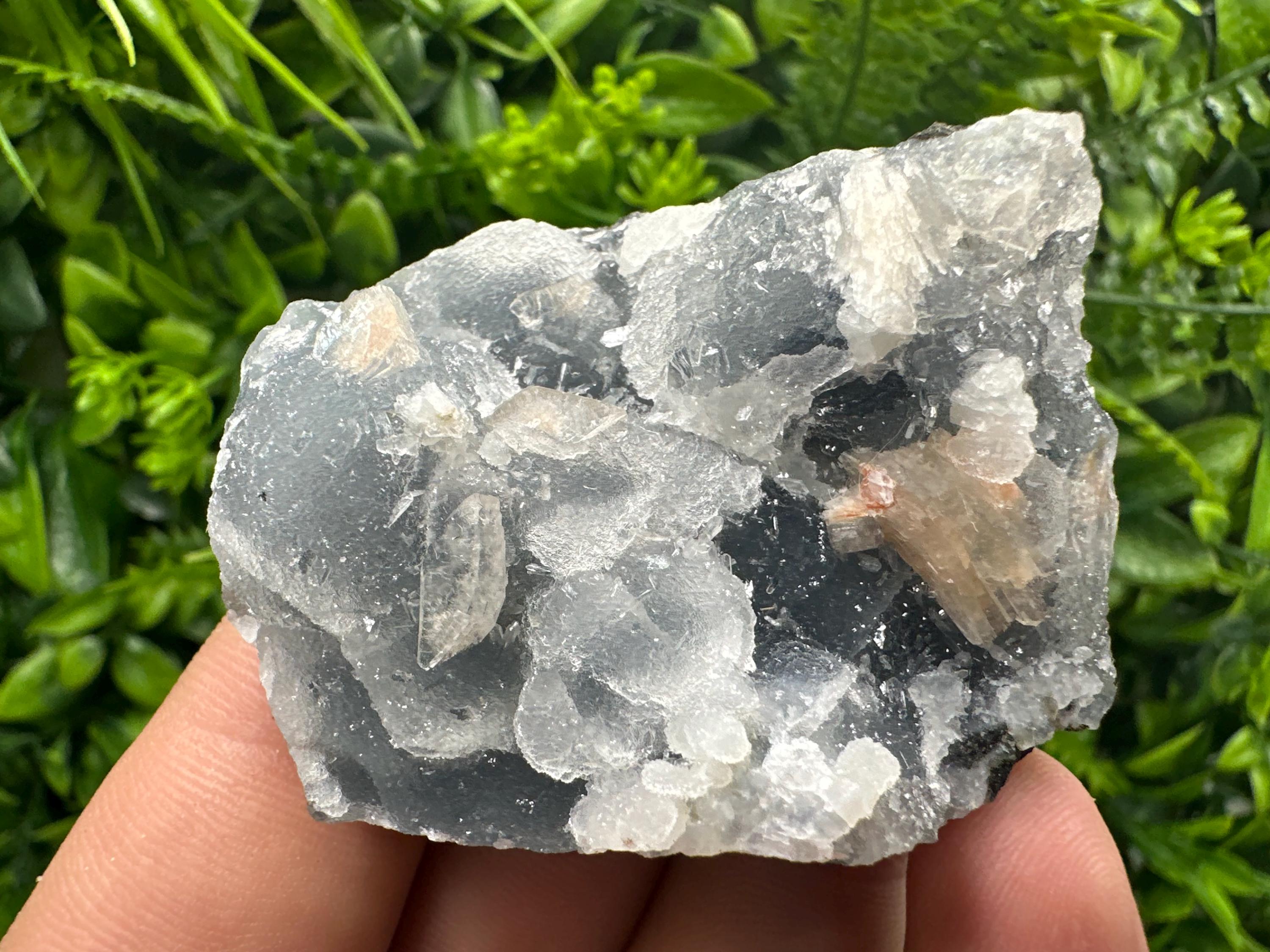 Apophyllite Stilbite on Chalcedony Specimen, India Crystal