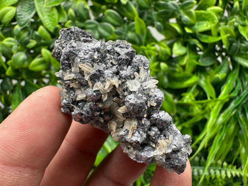 Galena with Quartz and Calcite, Borieva Mine Mineral Specimen
