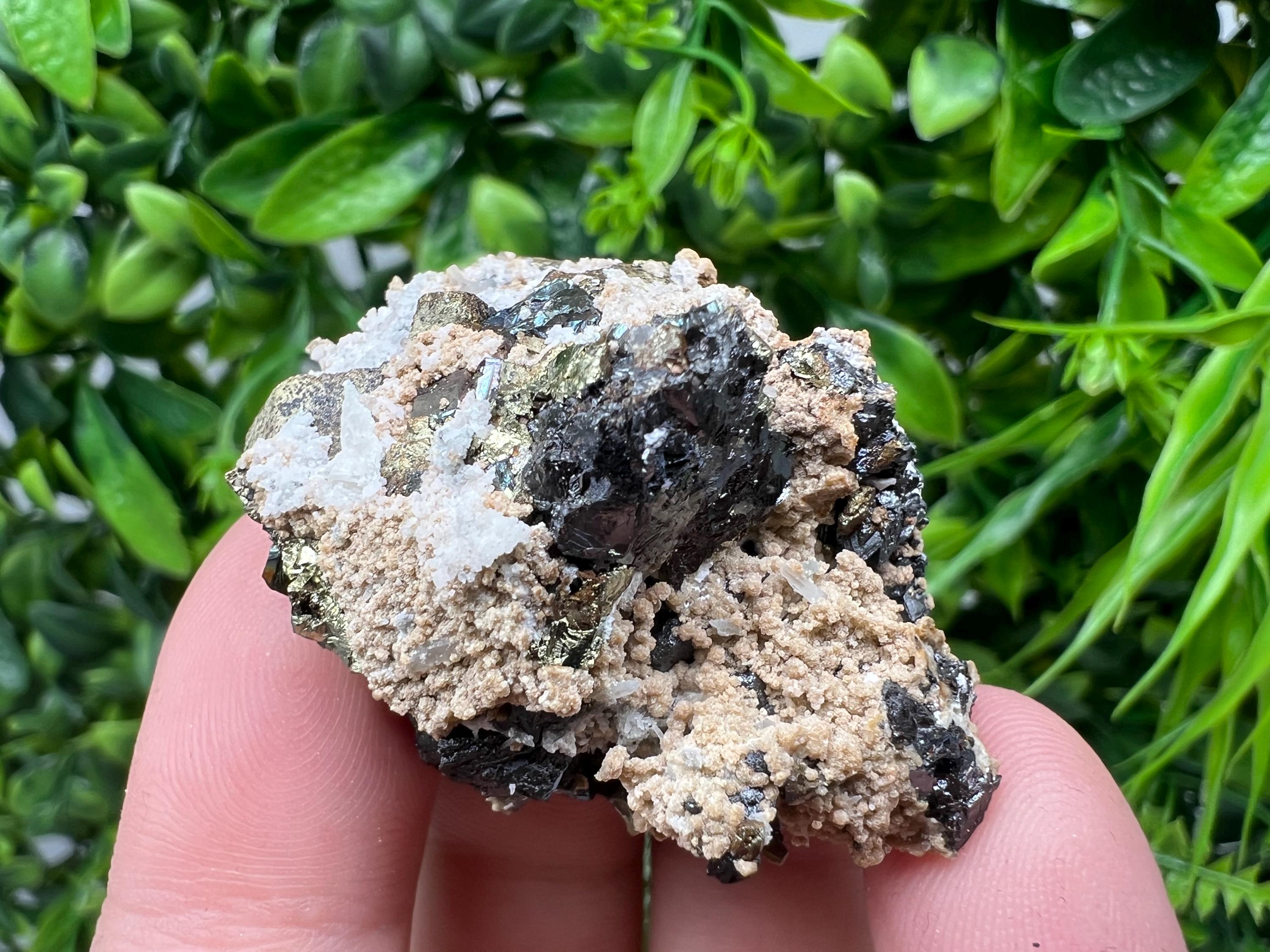 Rainbow Pyrite Siderite Mineral Specimen: Madan Bulgaria Collectible