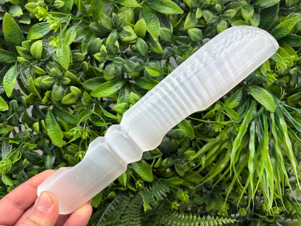 Selenite Knife – Crystal Energy Cleansing Tool, Spiritual Altar Decor, Natural Selenite Blade