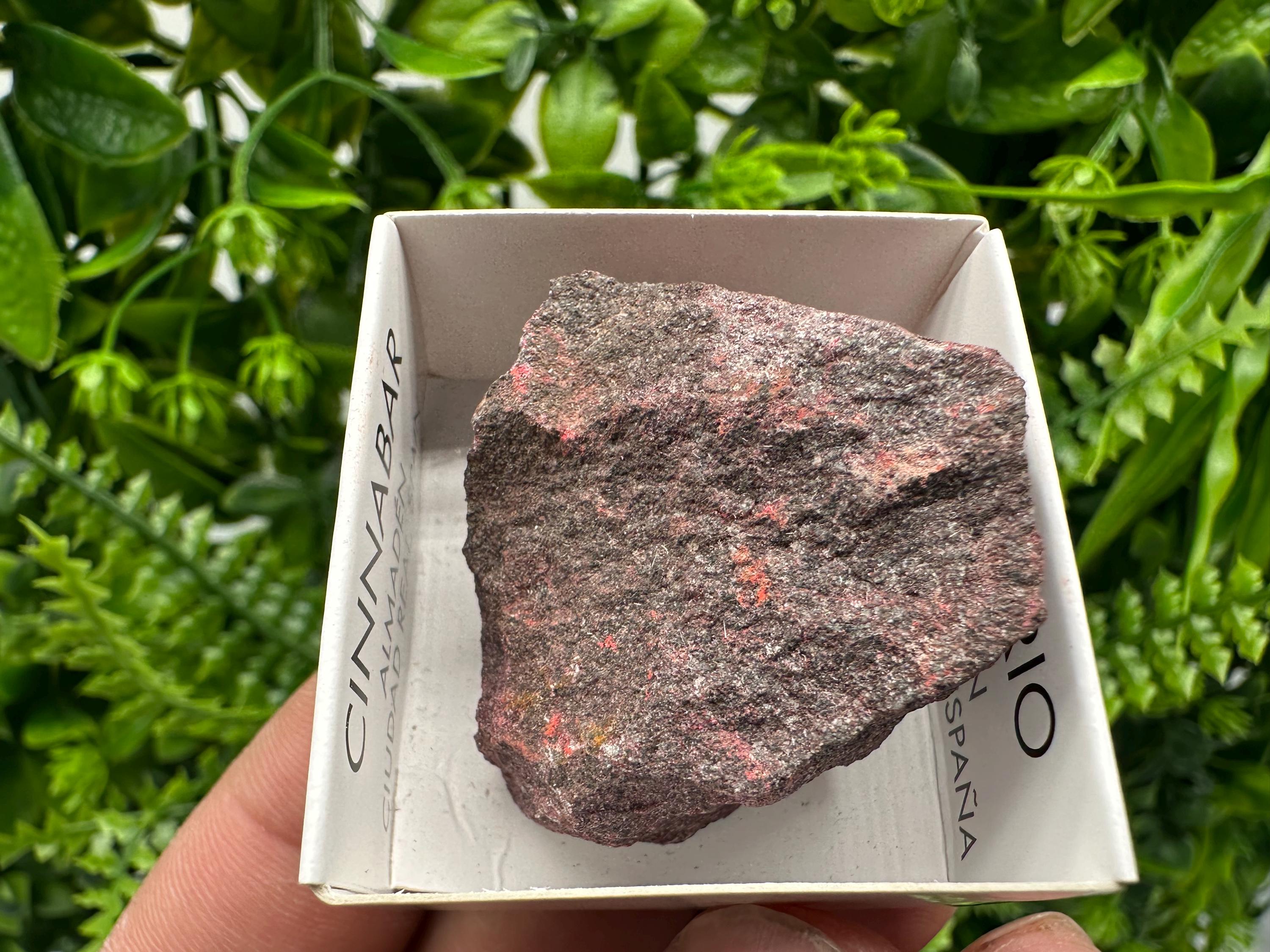Red Cinnabar Crystal Specimen: Raw Mineral from Almaden, Spain