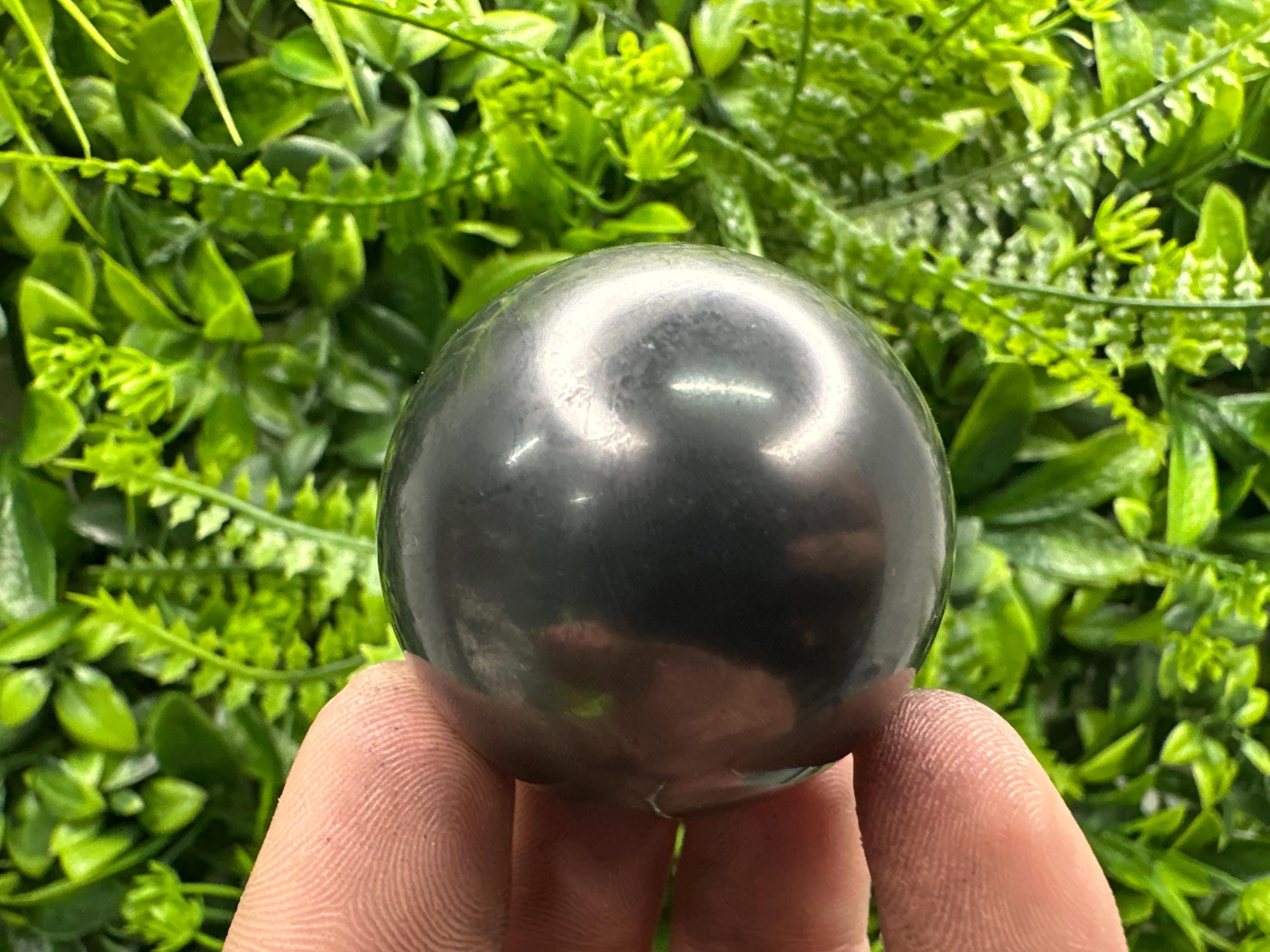 4cm Shungite Sphere: Polished EMF Protection Crystal