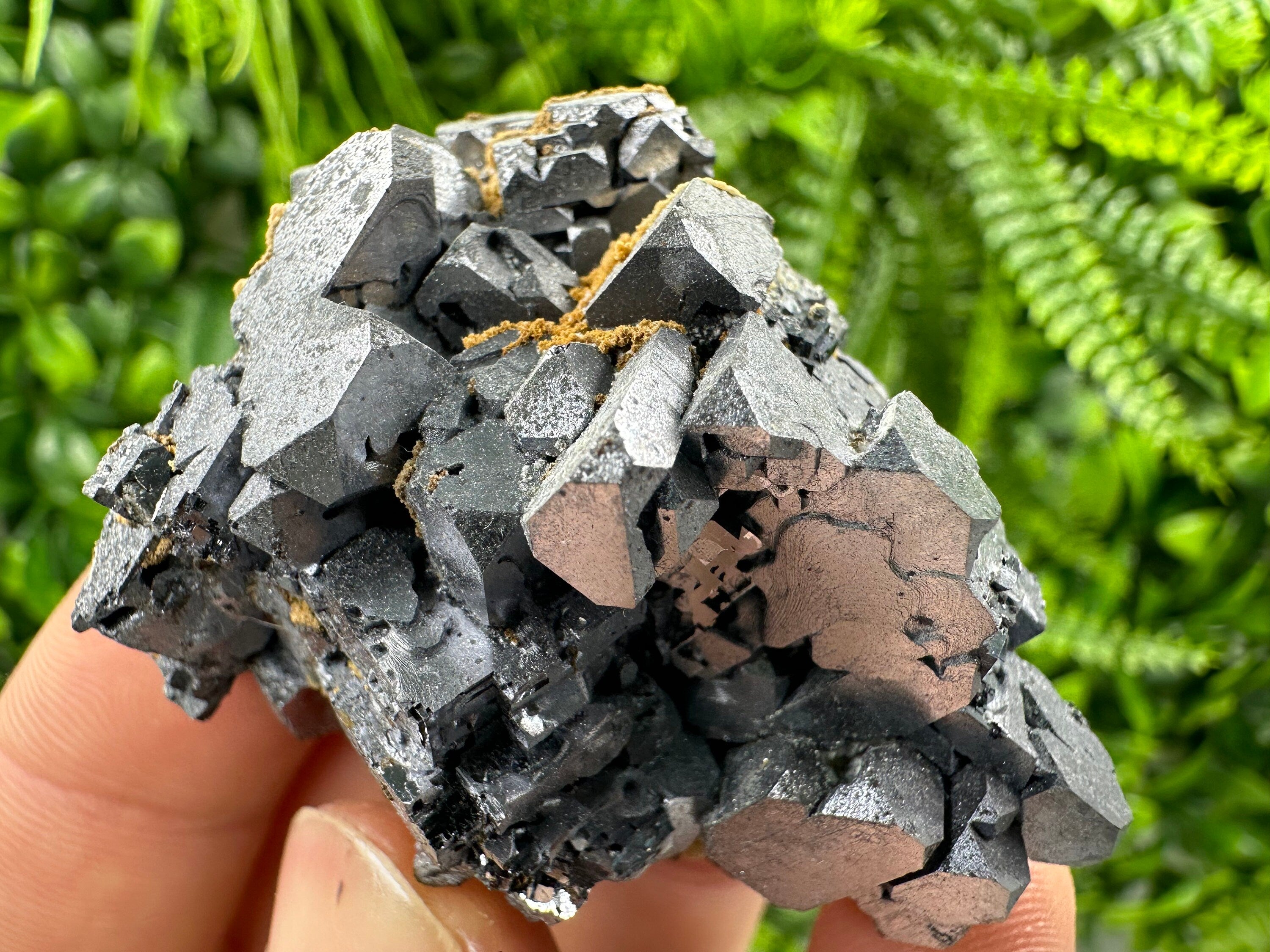 Rare Skeleton Galena Cluster: Natural Crystal Mineral Souvenir