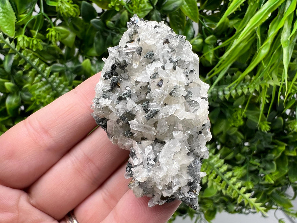 Calcite on Quartz Specimen: Borieva Mine, Bulgaria