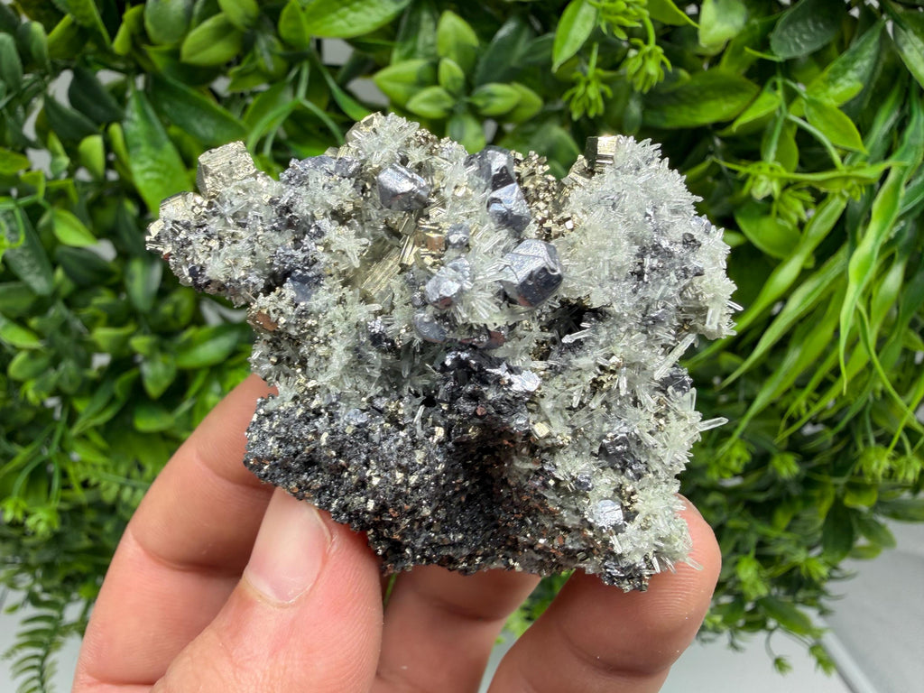 Pyrite Sphalerite Quartz  Mineral Specimen, Krushev dol Mine
