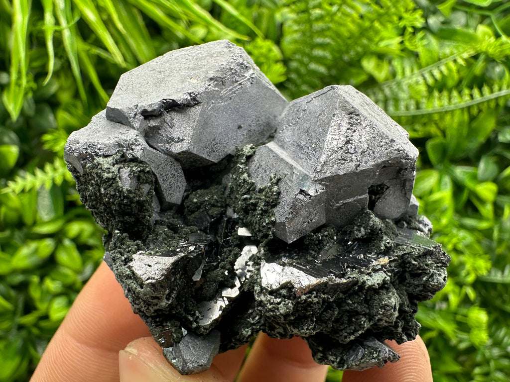 Galena Sphalerite Chlorite Crystal Cluster, Bulgaria Mineral Specimen