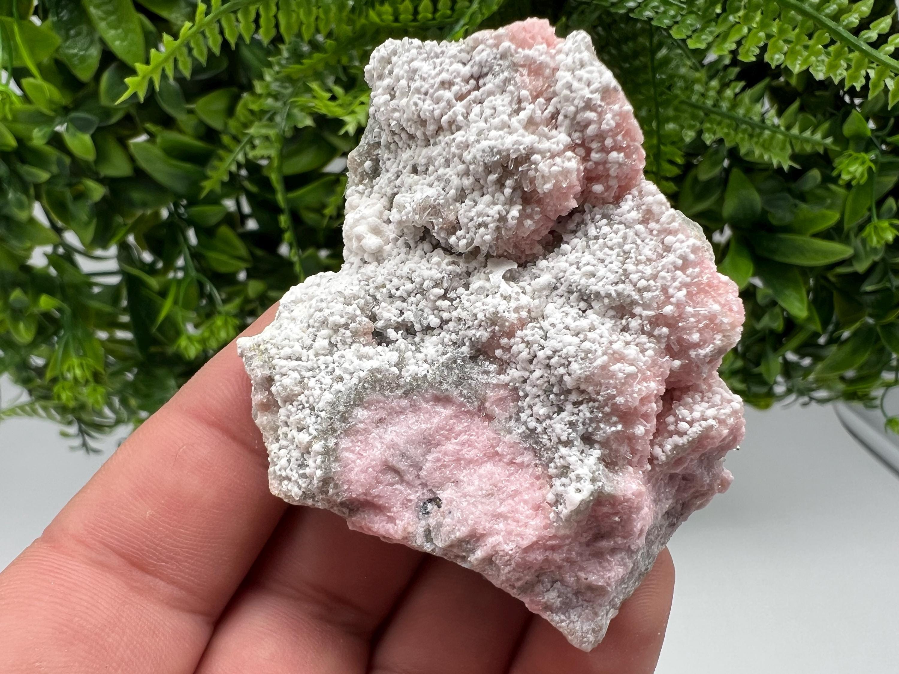 RARE Rhodochrosite with White Calcite, Starnica Mine, Bulgaria