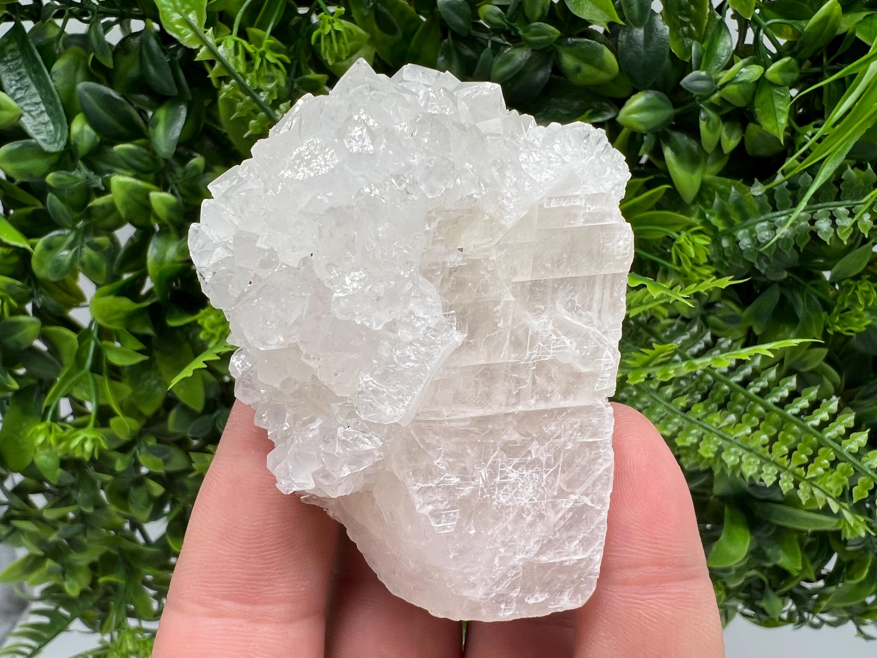 Apophyllite Stilbite on Chalcedony Specimen, India Crystal