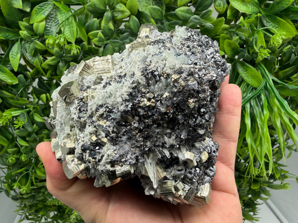 Pyrite Sphalerite Quartz  Mineral Specimen, Krushev dol Mine