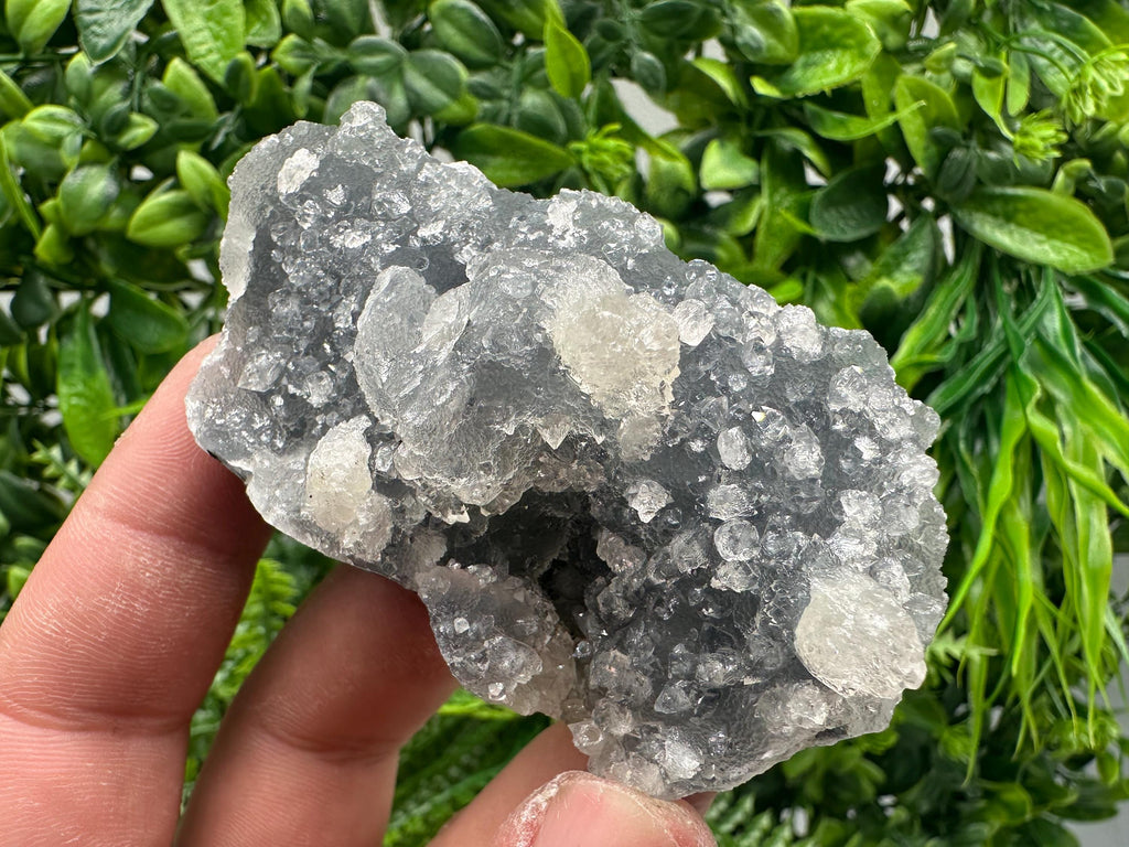 Apophyllite Stilbite on Chalcedony, India Crystal Specimen