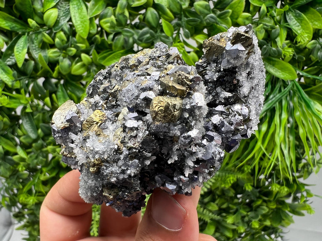 Stunning Galena,Sphalerite,Cleiopfane Chalcopyrite from Krushev dol mine,Madan,Bulgaria,natural,collection mineral specimen,home decor ston