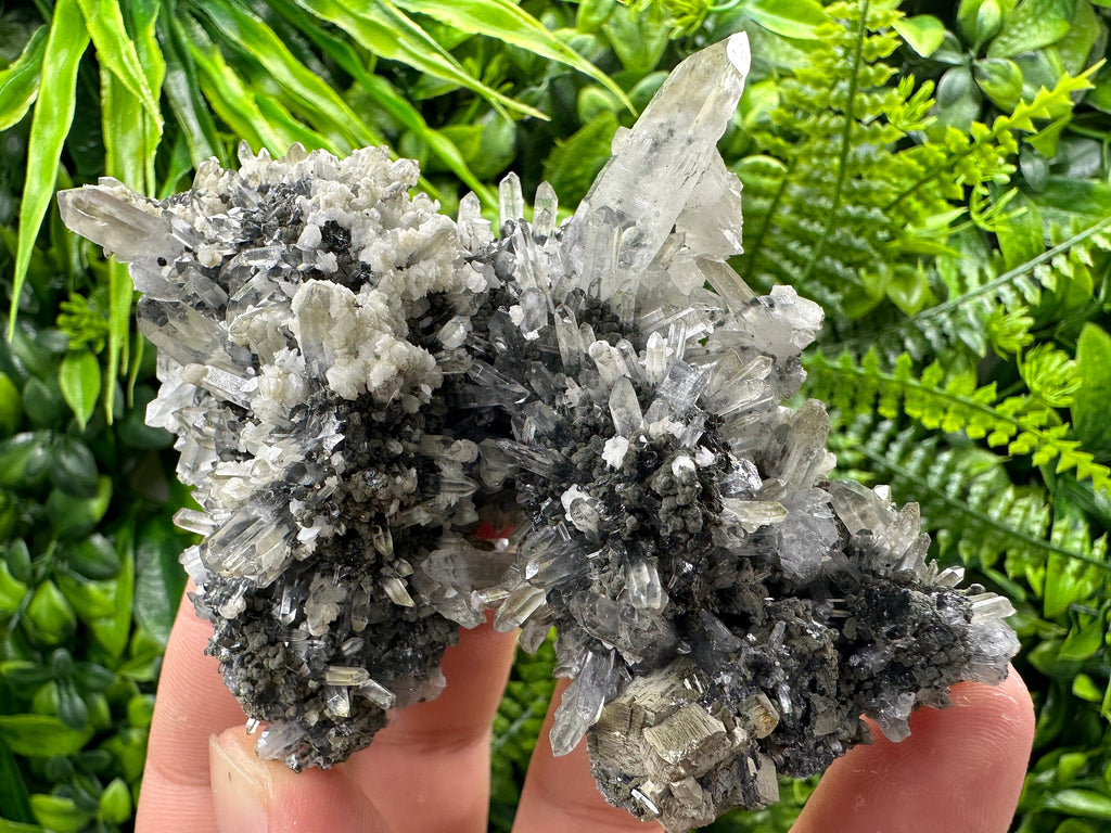 Quartz with Calcite and Pyrite, Borieva Mine, Bulgaria