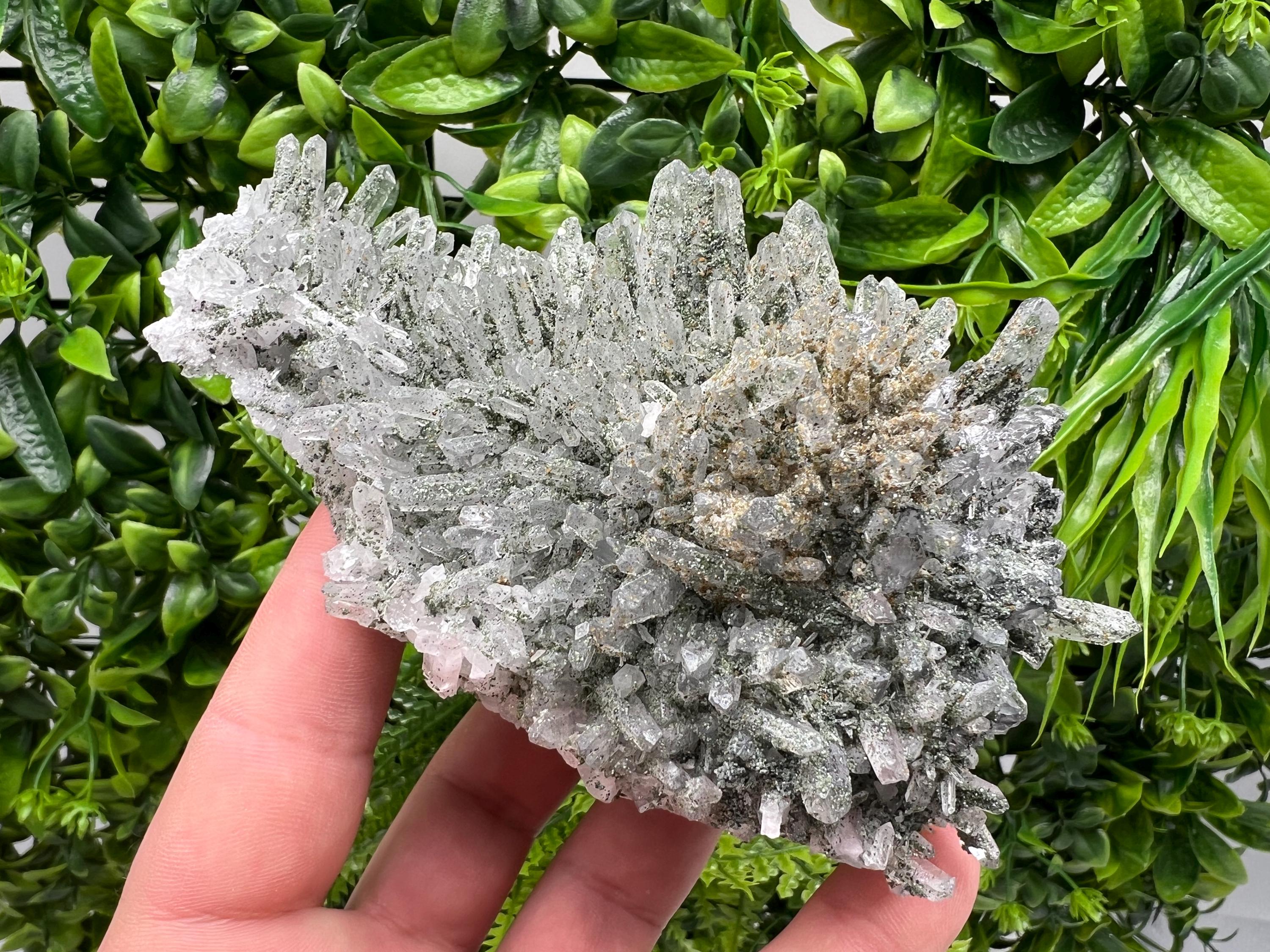 Quartz Rhodochrosite Cluster, Djurcovo Mine Mineral Specimen