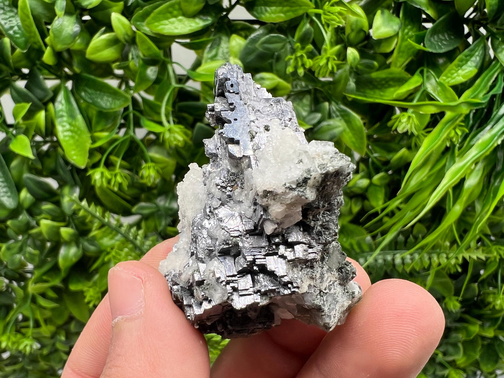 Galena Chalcopyrite on Calcite and Quartz, Natural Mineral Collection, Borieva Bulgaria