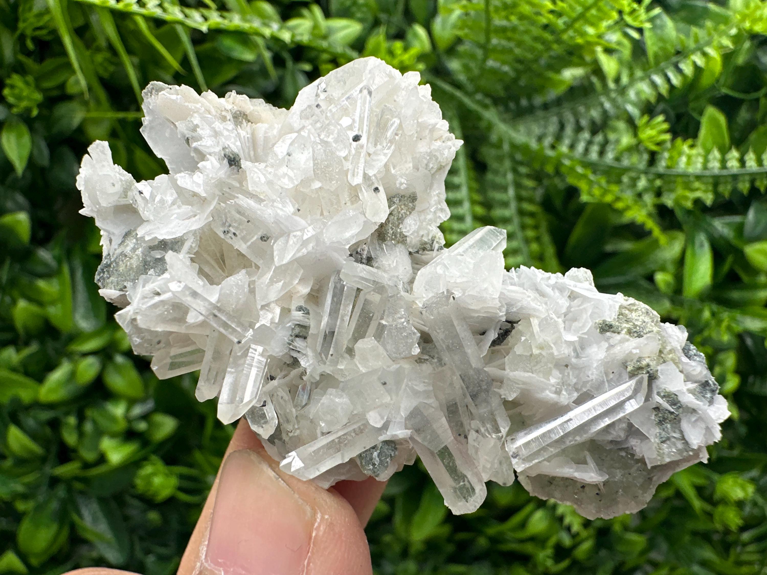 Calcite Quartz with Epidote on Matrix, Borieva Mine Bulgaria