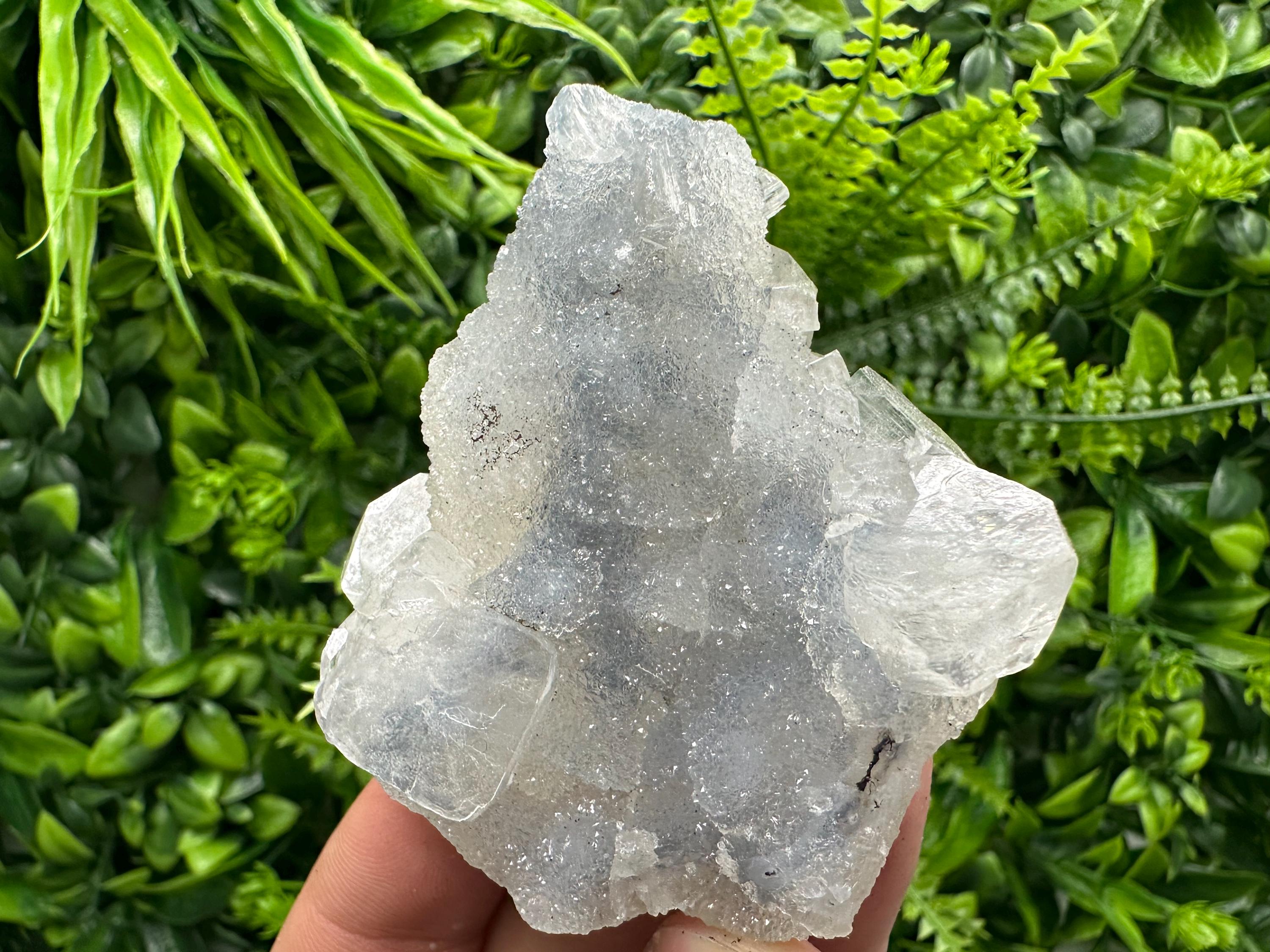 Apophyllite Stilbite on Chalcedony, India Crystal Specimen (6/6/3 cm)