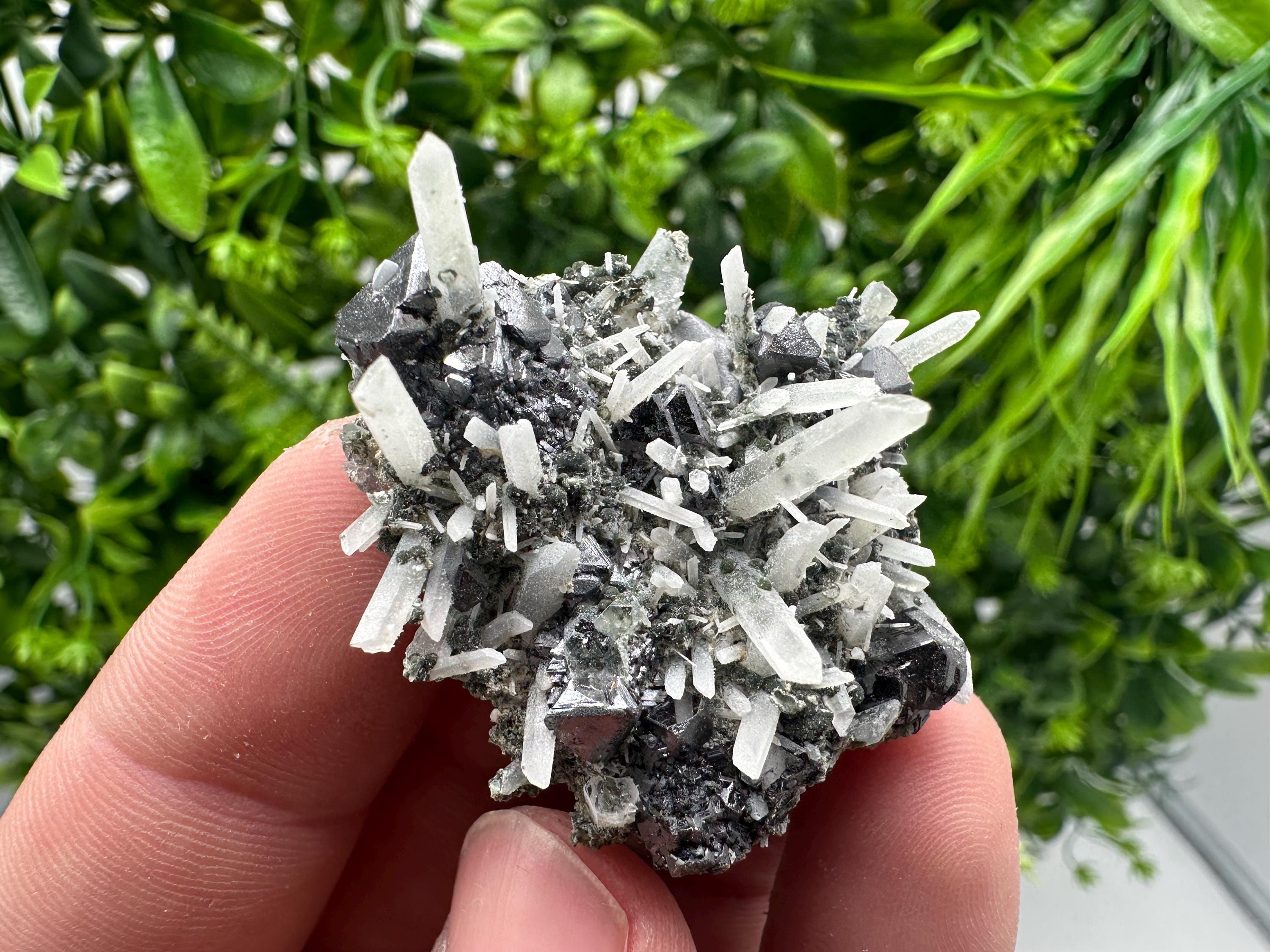 Wonderful Sphalerite on Quartz,From Borieva mine,Bulgaria,natural mineral,collection crystal,home decor stone,rare cluster,gift,souvenir