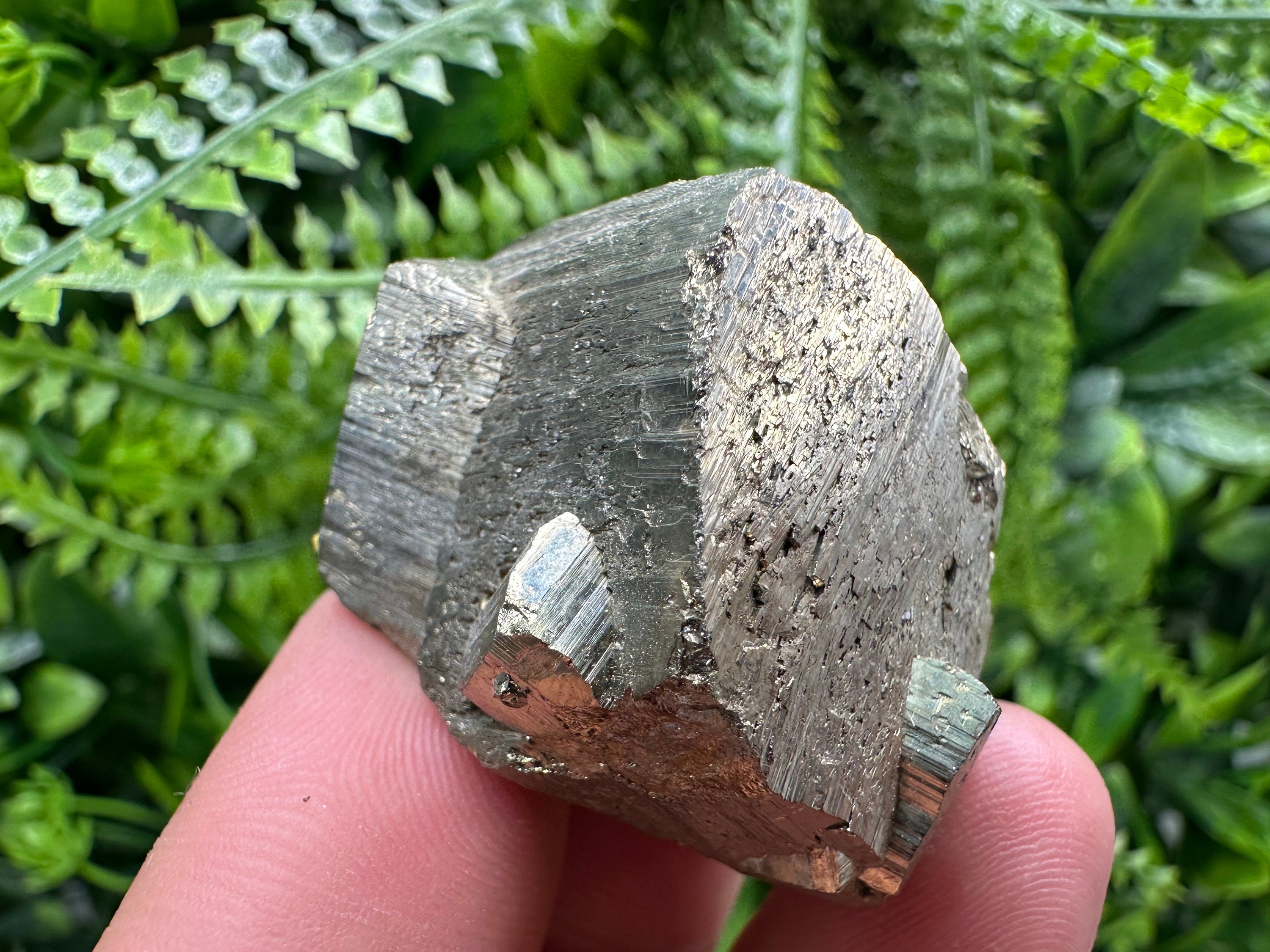 Natural Pyrite Crystal, Shiny Fool's Gold Mineral, Borieva Mine