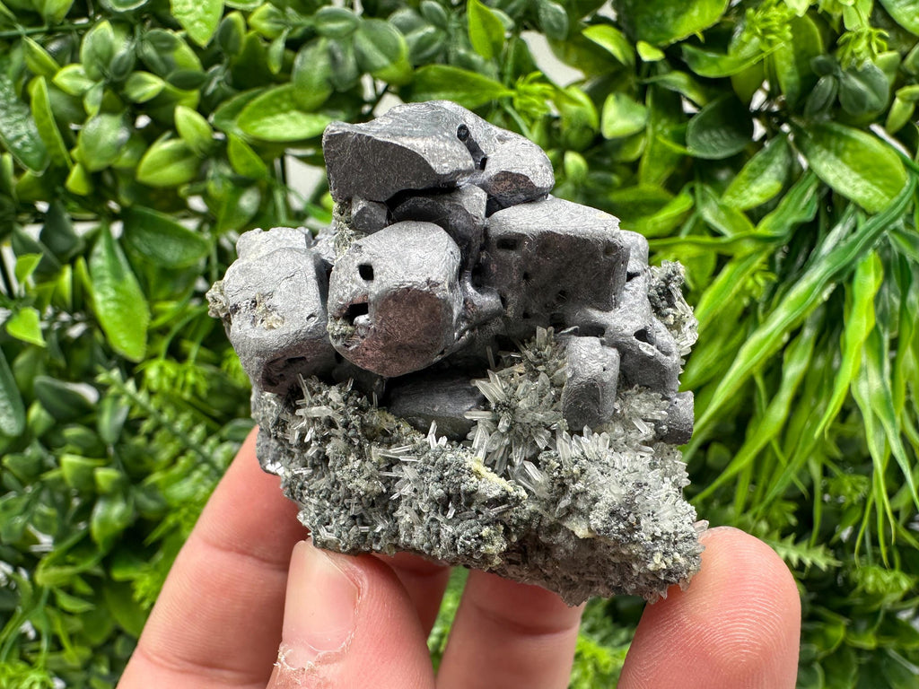 Wonderful shiny Galena on Quartz from Borieva mine,Bulgaria natural mineral,collection specimen,rare ceystal,gift,home decor stone,collect