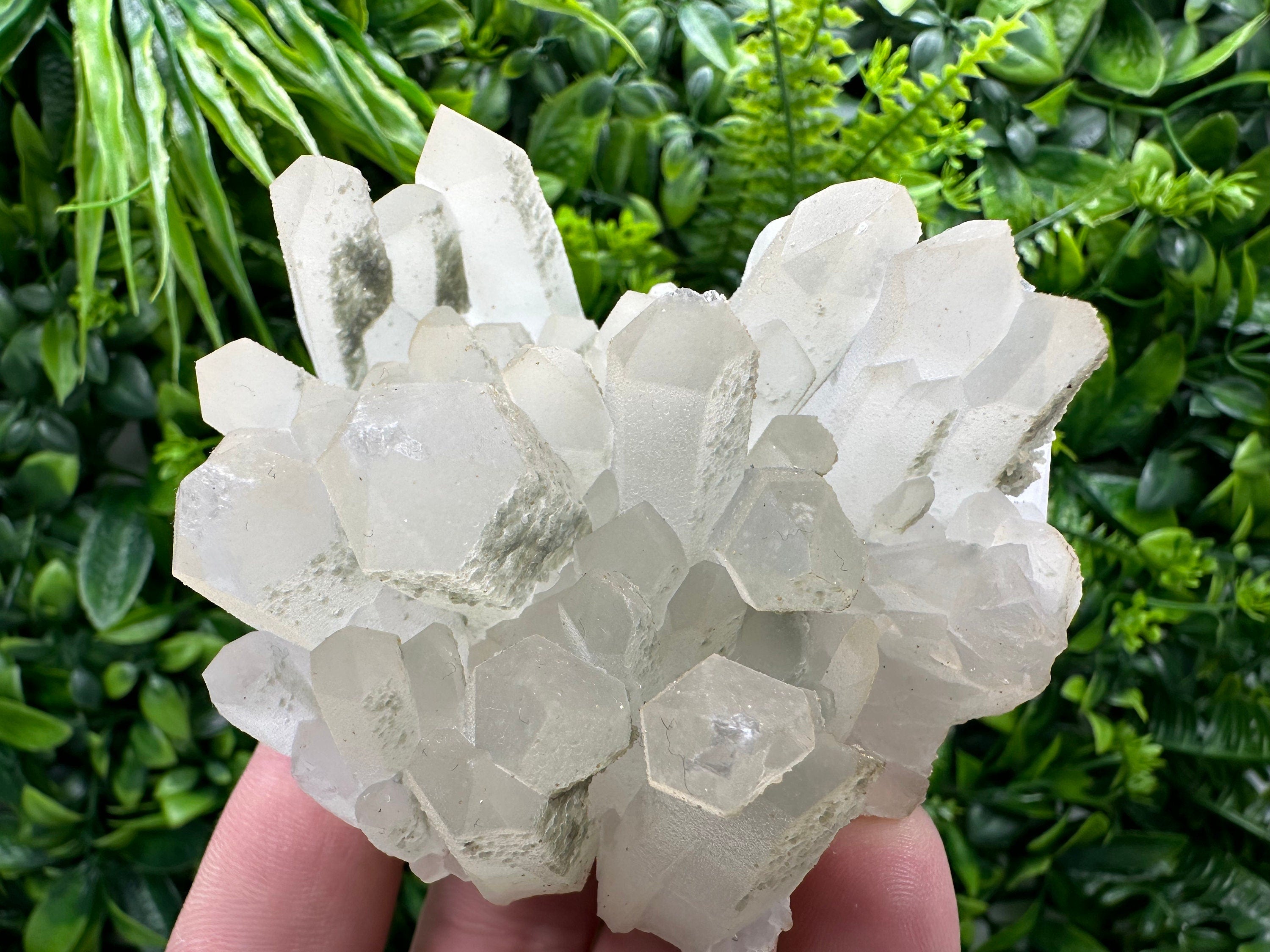 Chlorite Quartz Crystal Cluster: Borieva Mine, Bulgaria