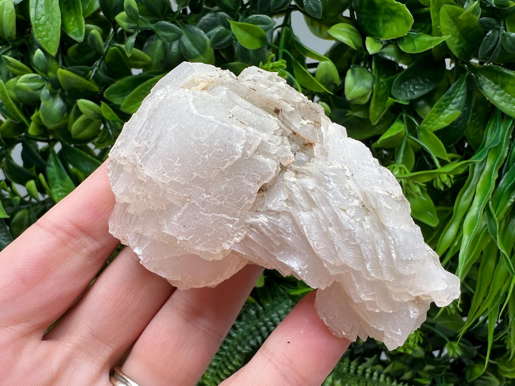 Quartz Crystal with Calcite and Chlorite: Borieva Mine, Bulgaria