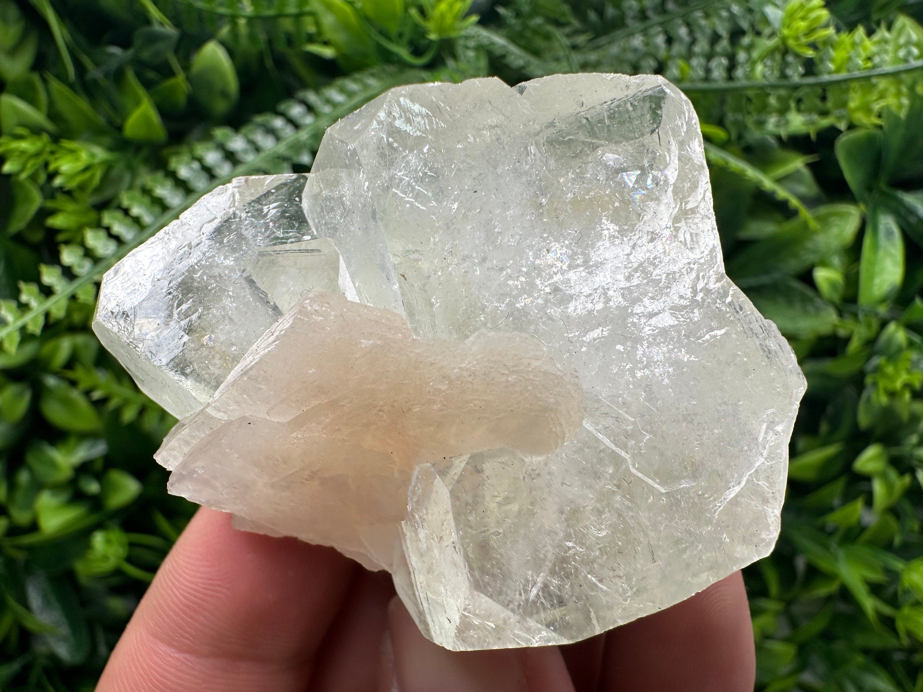 Apophyllite with Stilbite, India Mineral Specimen, Rare Crystal
