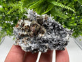Rainbow Pyrite Sphalerite on Quartz: Natural Crystal Home Decor
