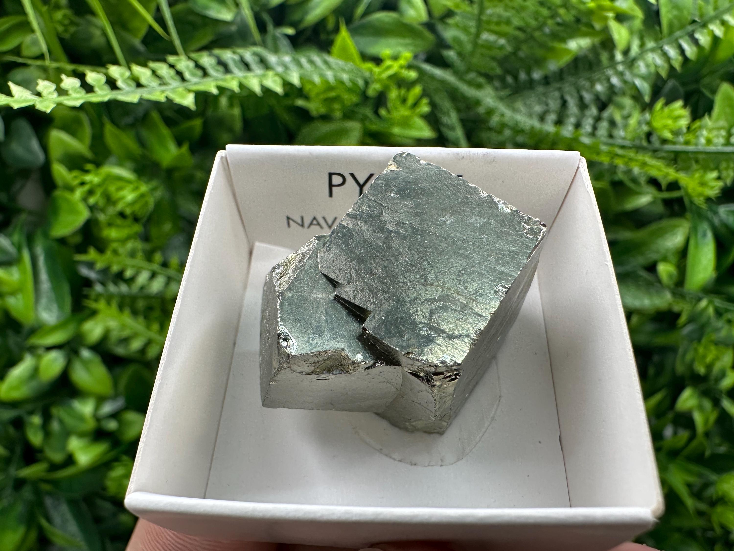 Large Pyrite Cube, Navajun Spain, Shiny Mineral Specimen
