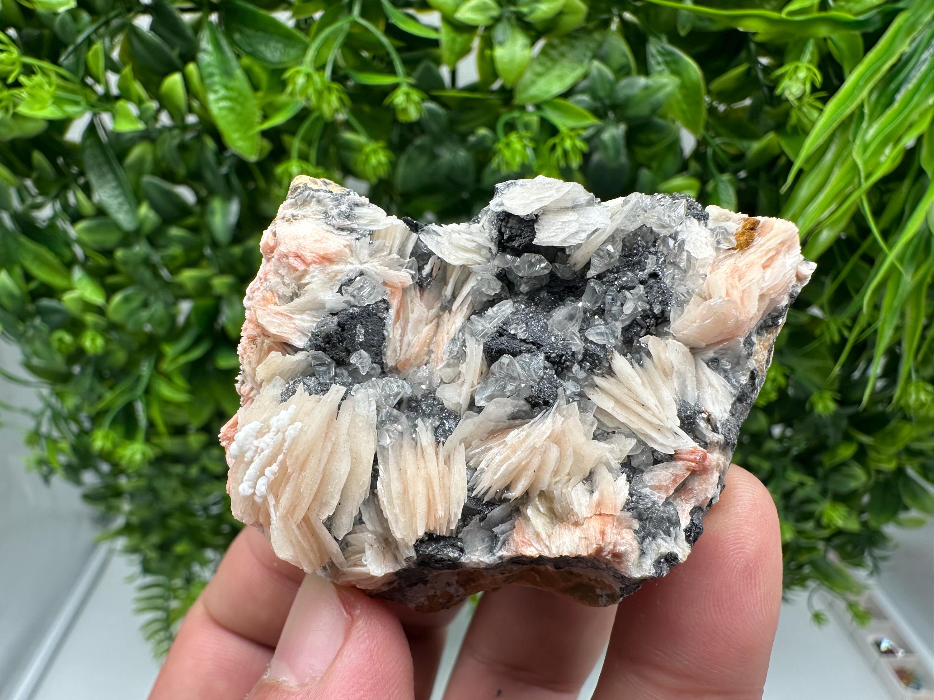 Wonderful Baryte with Cerussite on Galena from Morocco,Crystal, Mineral,Specimen,Cluster,Crystals,Barite Crystal,Cerussite Crystal,Specimen