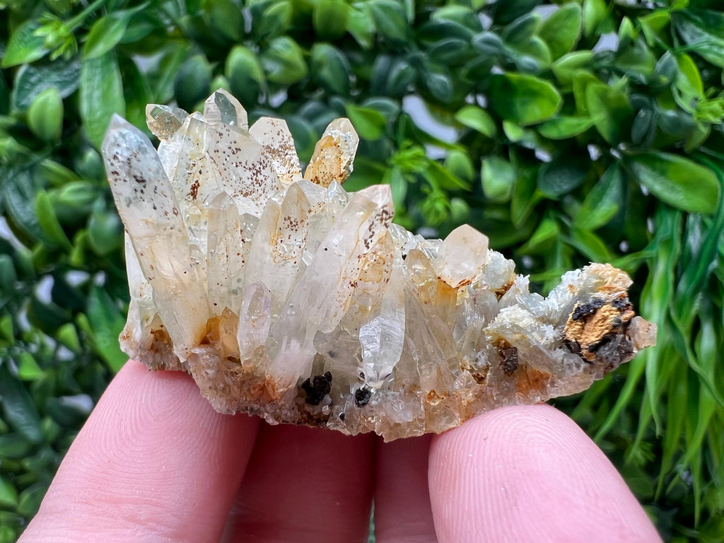Bulgarian Quartz Mineral Specimen: Iron Oxide Limonite Inclusion