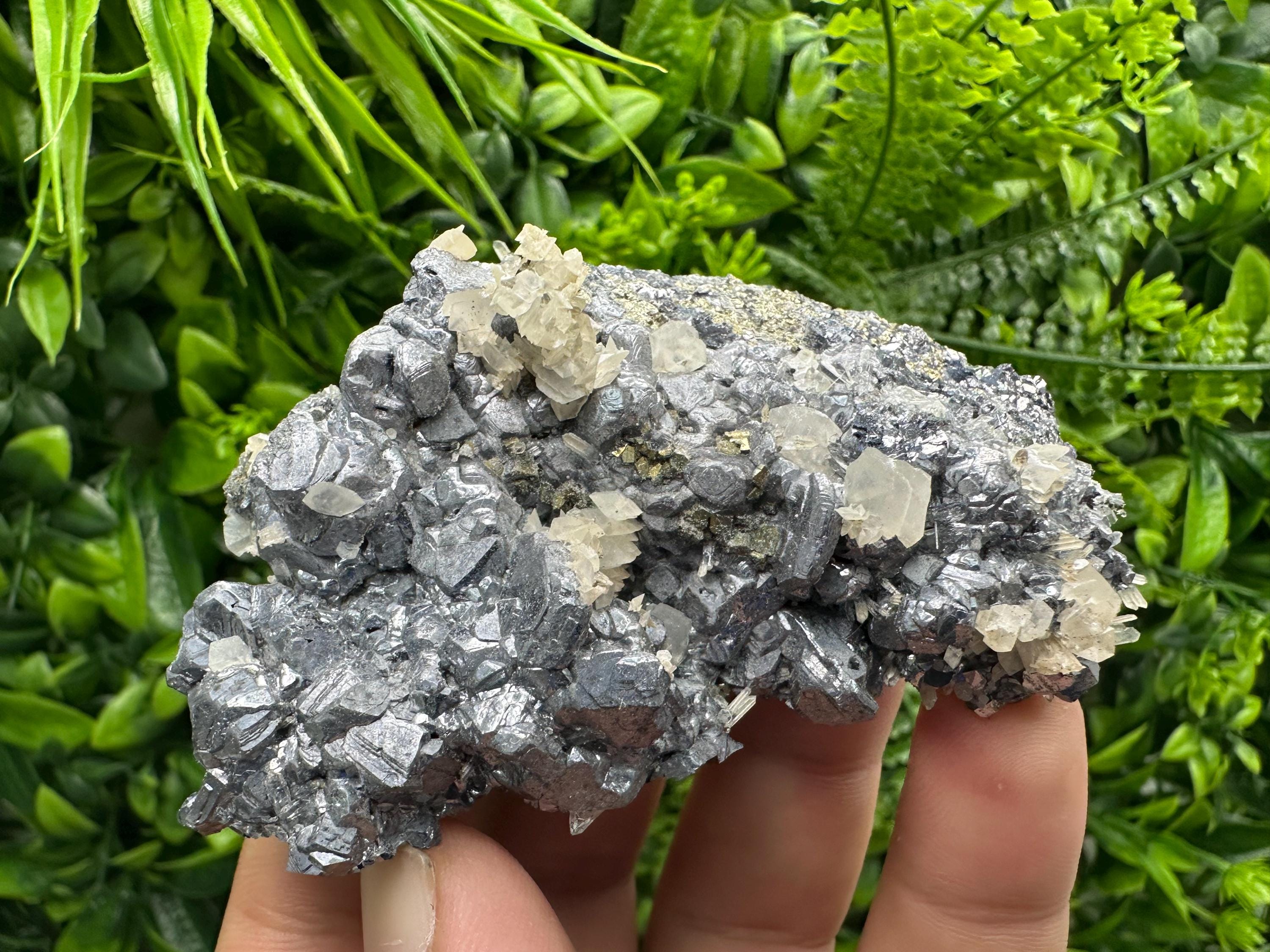 Galena Spinel with Quartz Calcite, Borieva Bulgaria Mineral Specimen