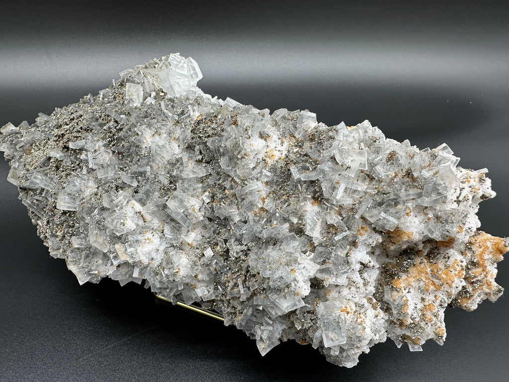 Barite with Pyrite on Chalcedony, Androvo Mine, Bulgaria
