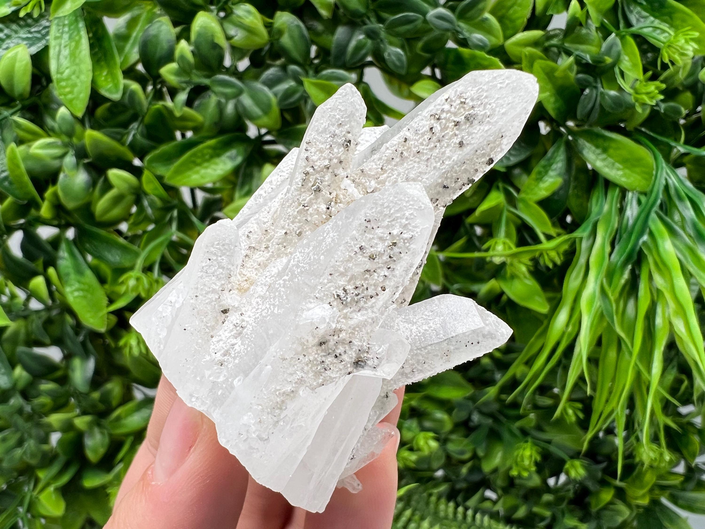 Wonderful Transparent Quartz whit Pyrite,from Krushev dol mine,Bulgaria,natural minerals,collection crystal,home decor stone,gift,quartz cls