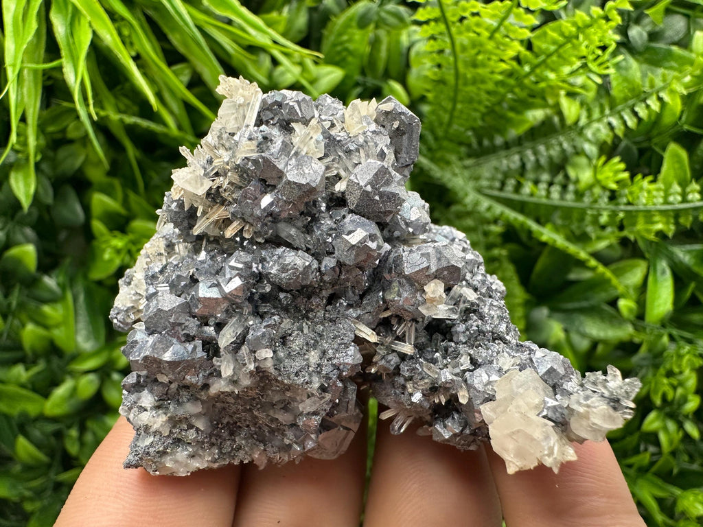 Galena Spinel with Quartz, Calcite, Borieva Mine Mineral Specimen