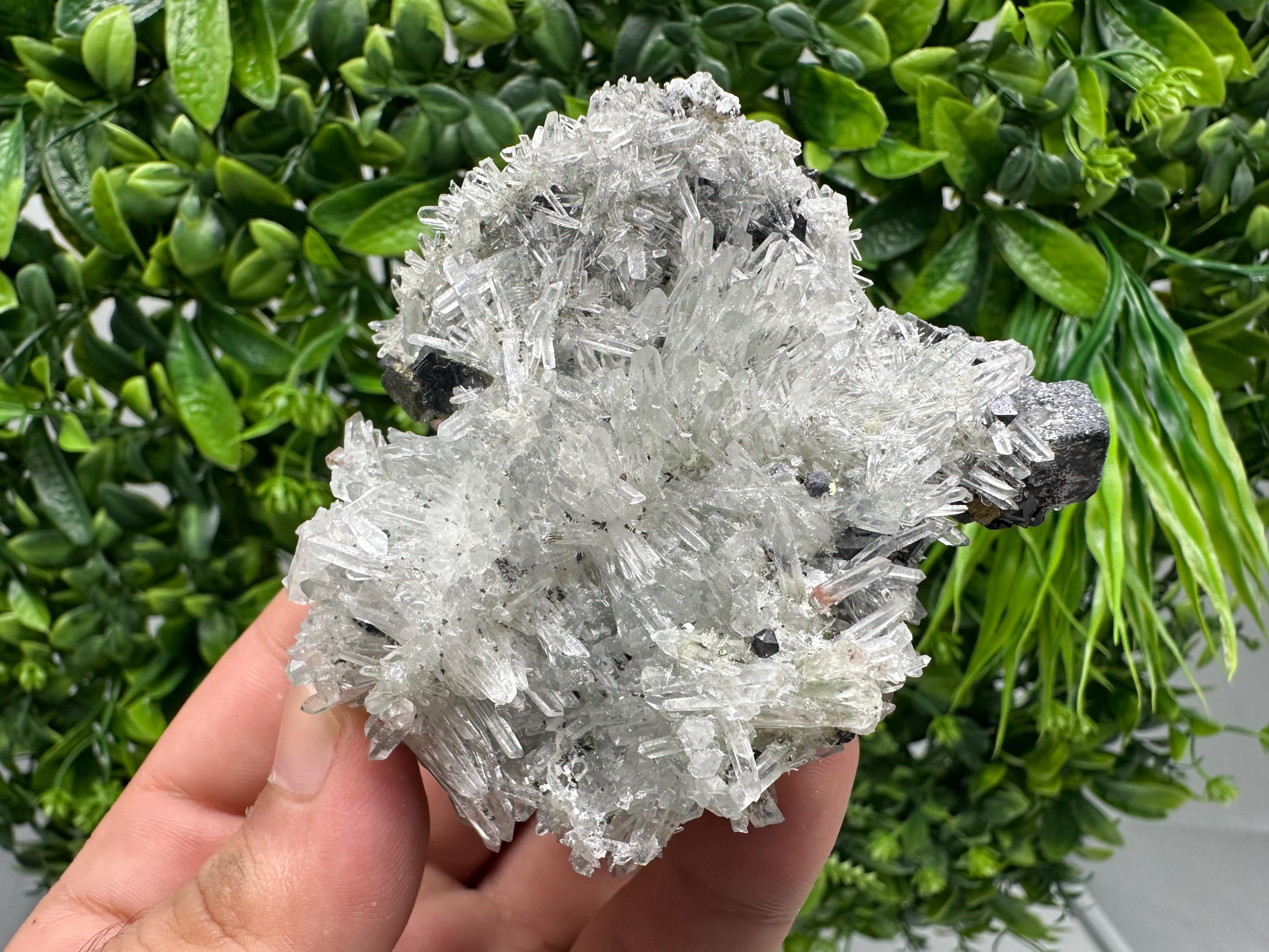 Transparent Quartz Cluster, Borieva Mine Crystal Specimen, Home Decor