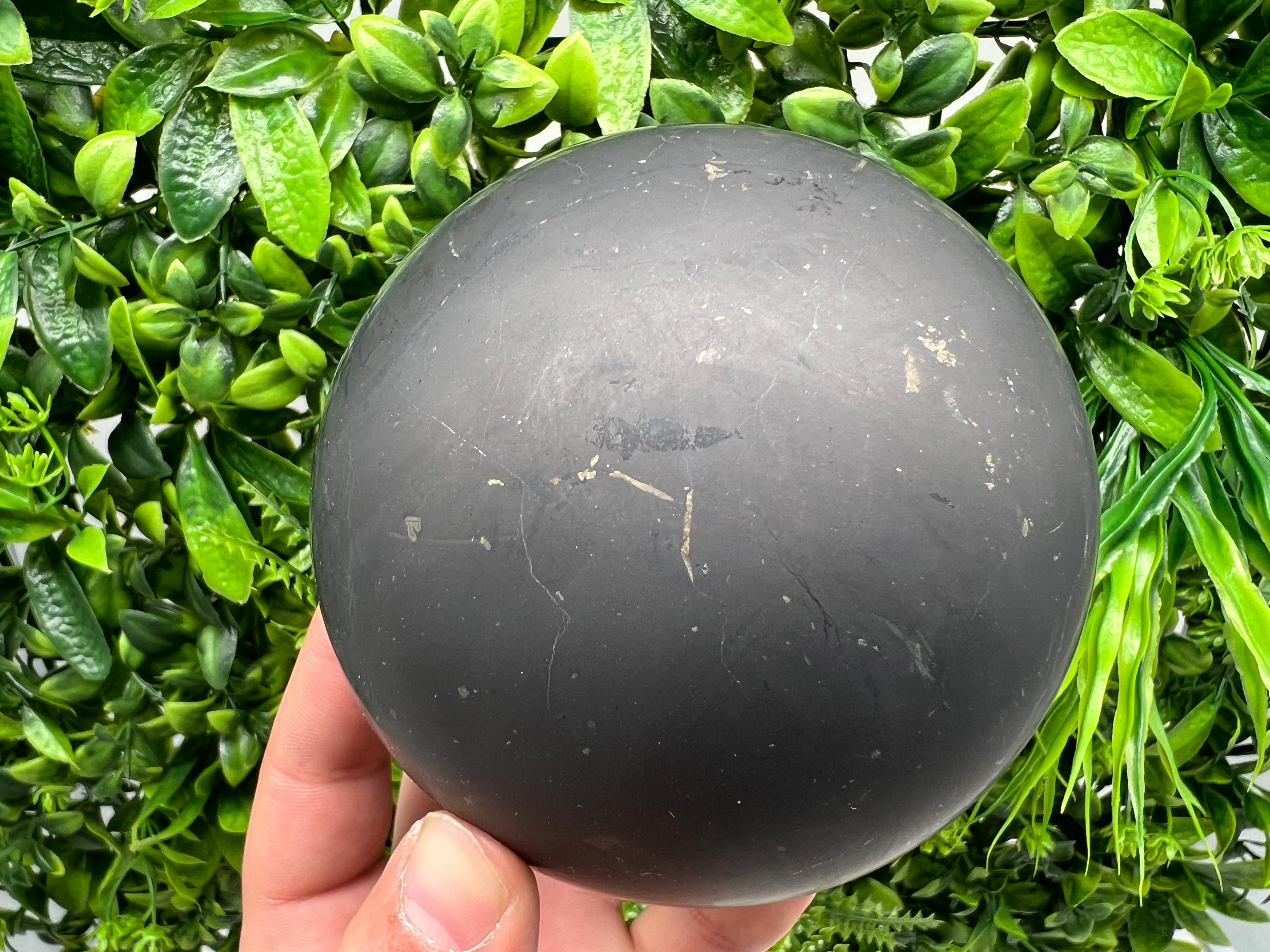 10cm Shungite Sphere: Unpolished EMF Protection Crystal