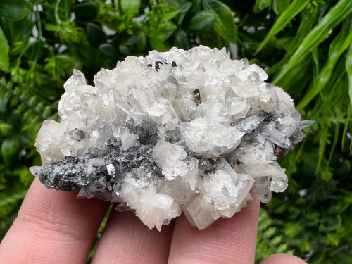 Calcite on Quartz Specimen: Borieva Mine, Madan, Bulgaria
