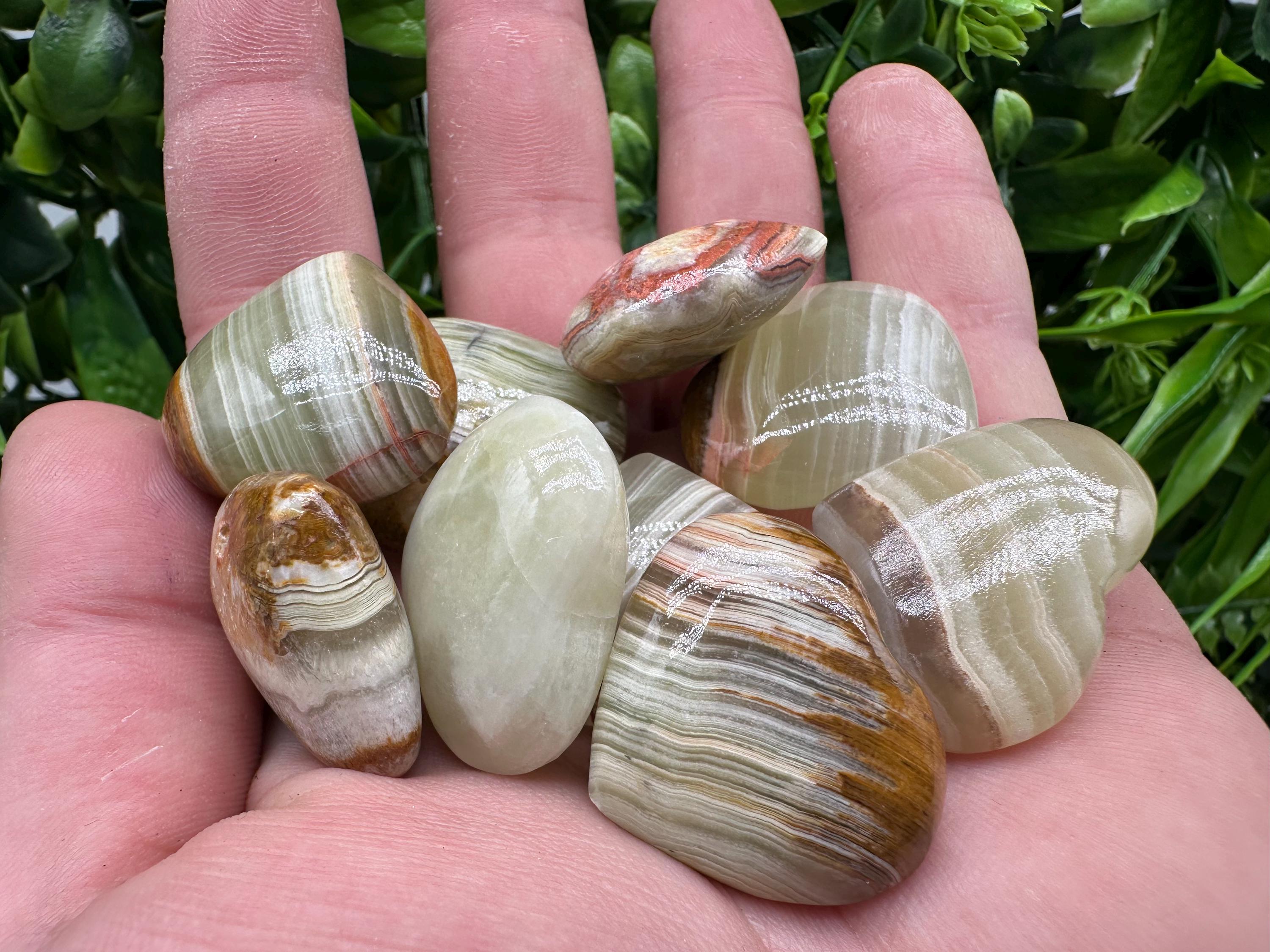 Handmade Onyx Heart: Tumbled Healing Crystal (3cm)
