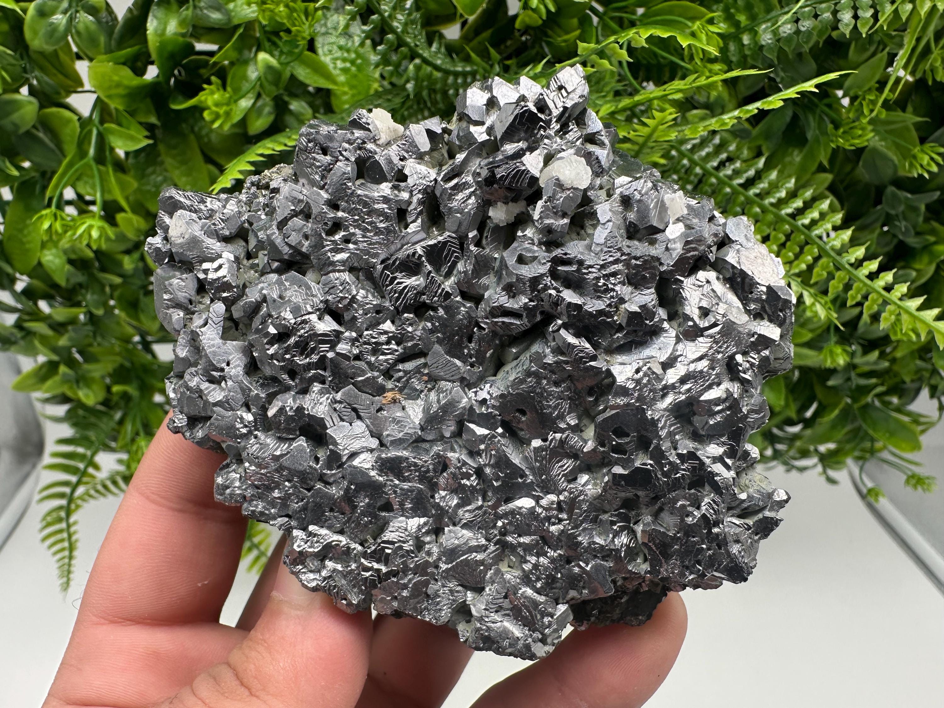 Skeletal Galena Specimen: Mirror-Like Mineral Decor from Bulgaria
