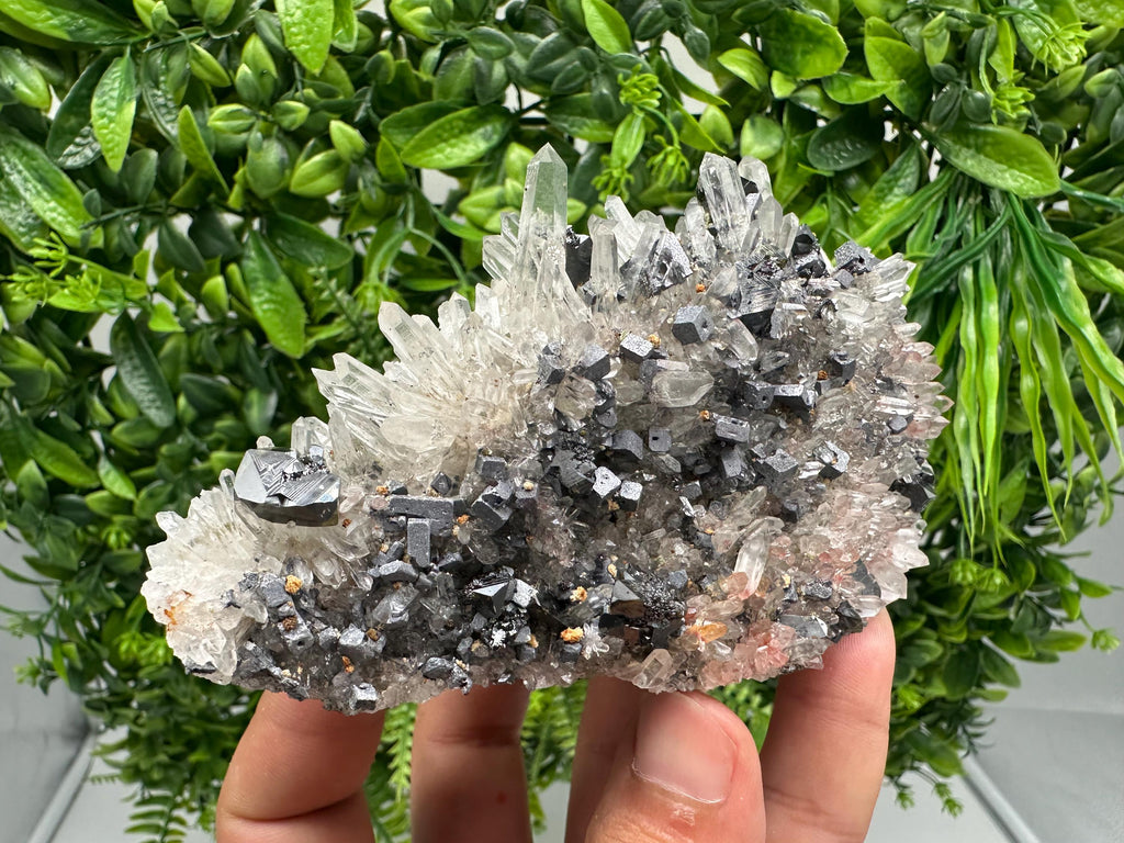 Stunning Quartz whit Galena,Hematite,Iron oxide from 9th September mine,natural,collectible mineral specimen,home decor stone,gift,crystal