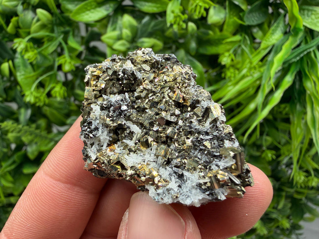 Pyrite Sphalerite Quartz Calcite Mineral Specimen, Krushev dol Mine