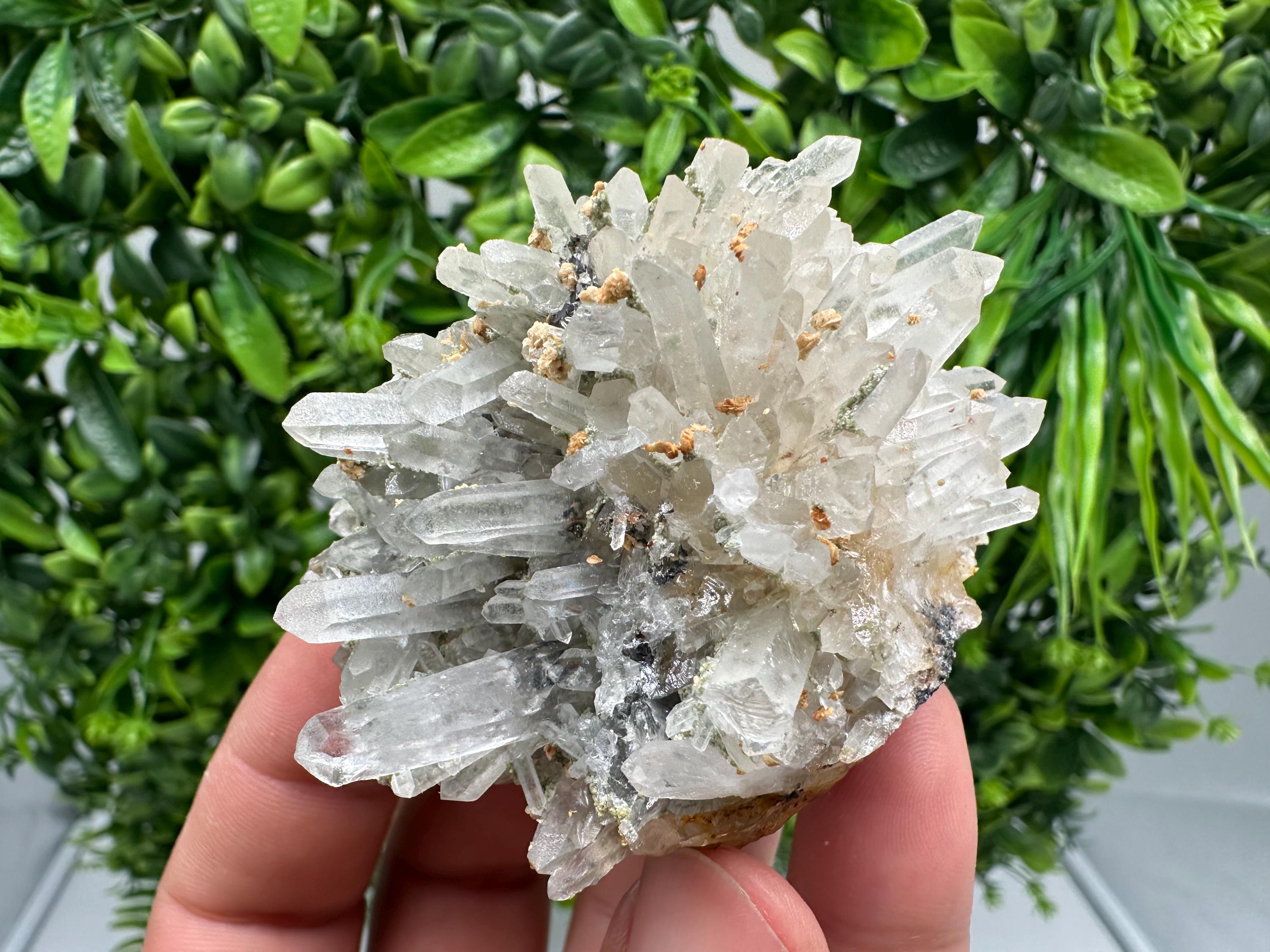 Stunning Quartz whit Sphalerite,Hematite,Iron oxide from 9th September mine,natural,collectible mineral specimen,home decor stone,gift,cryst
