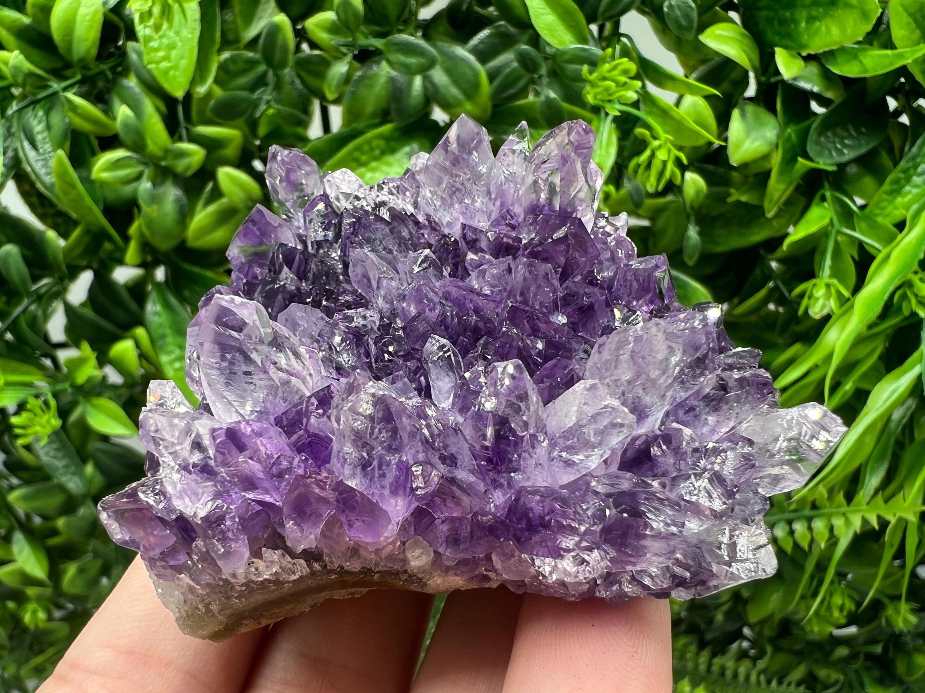 Uruguay Amethyst Crystal: Purple Quartz Home Decor, Energy Stone