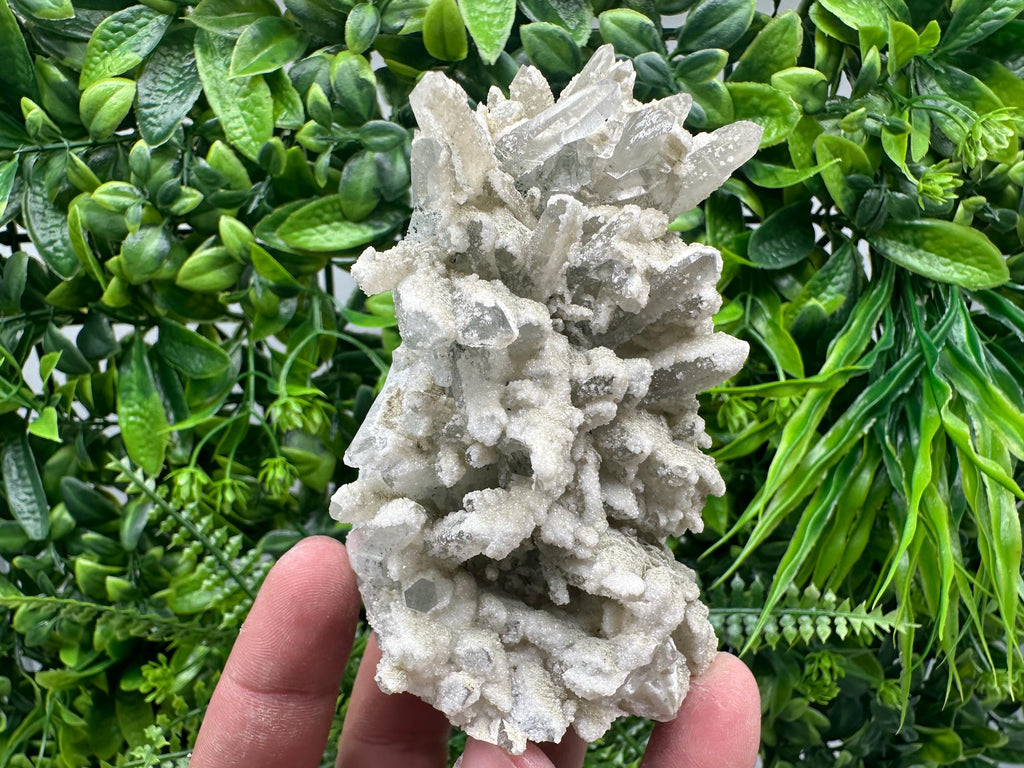 White Calcite Quartz Cluster, Krushev dol Mine, Bulgaria, Mineral Specimen