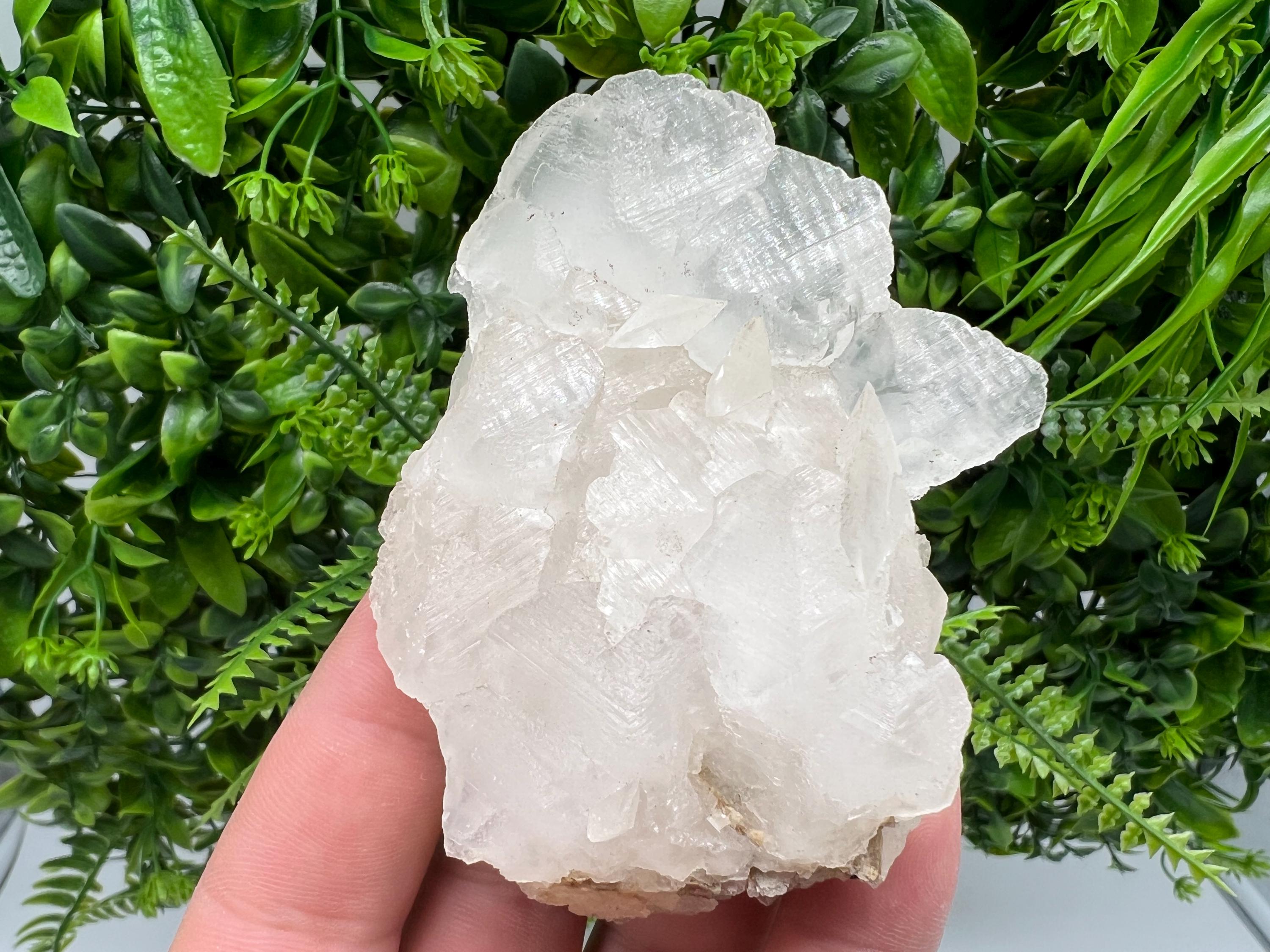 White Calcite on Matrix: Madan Bulgaria Crystal Mineral